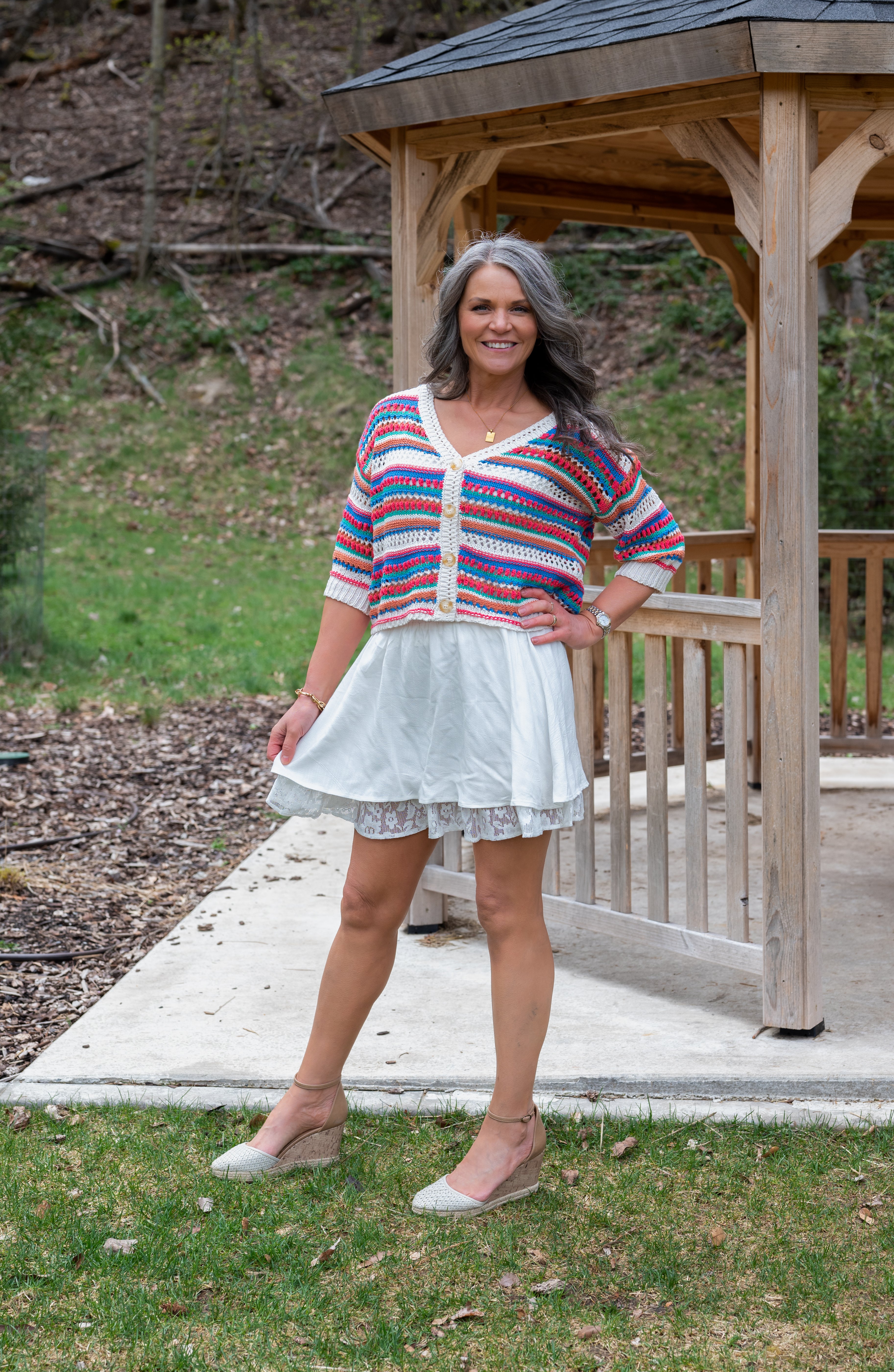 MISTY LAYERED W LACE MINI SKIRT