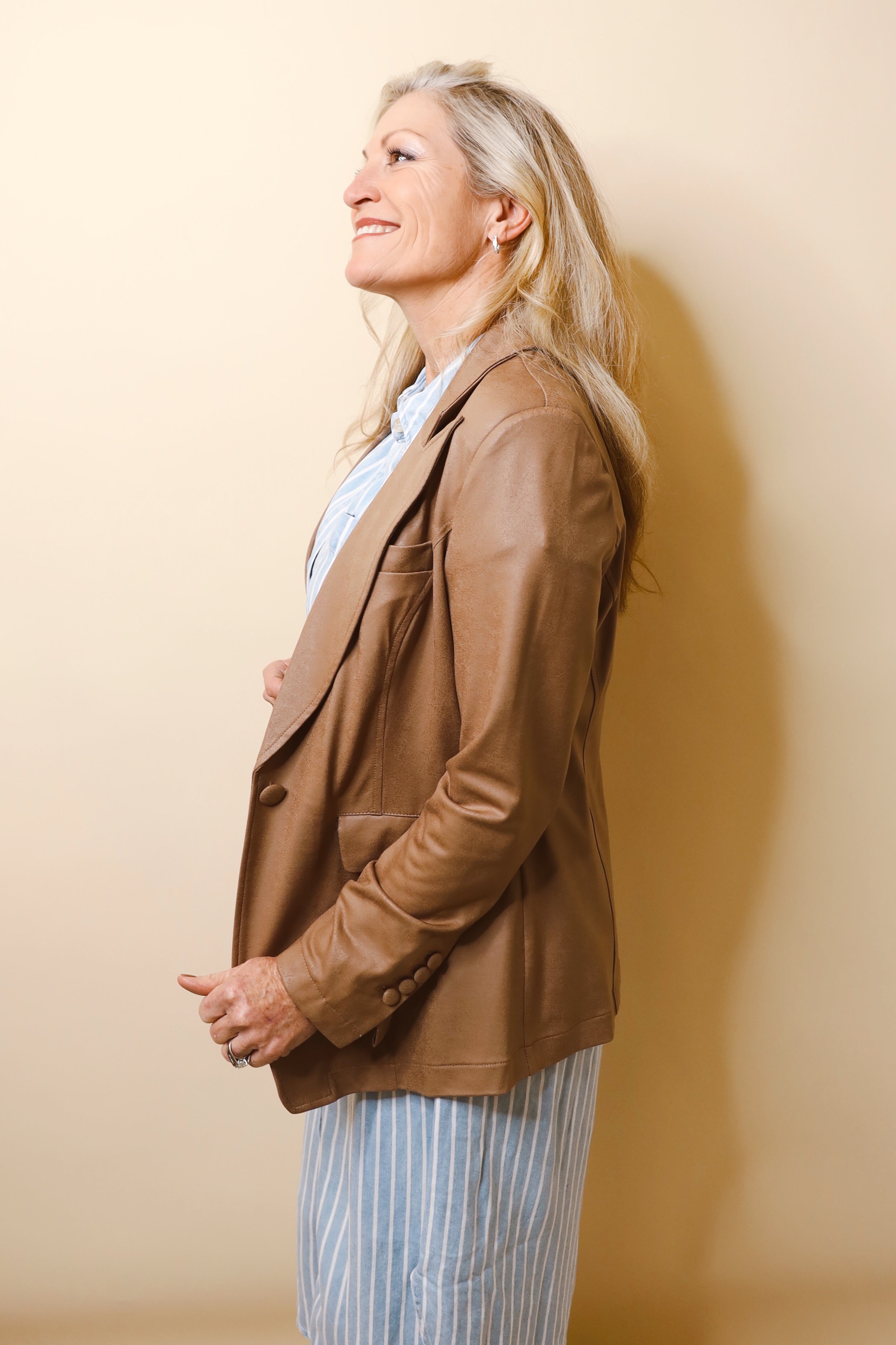 LIQUID LEATHER BLAZER