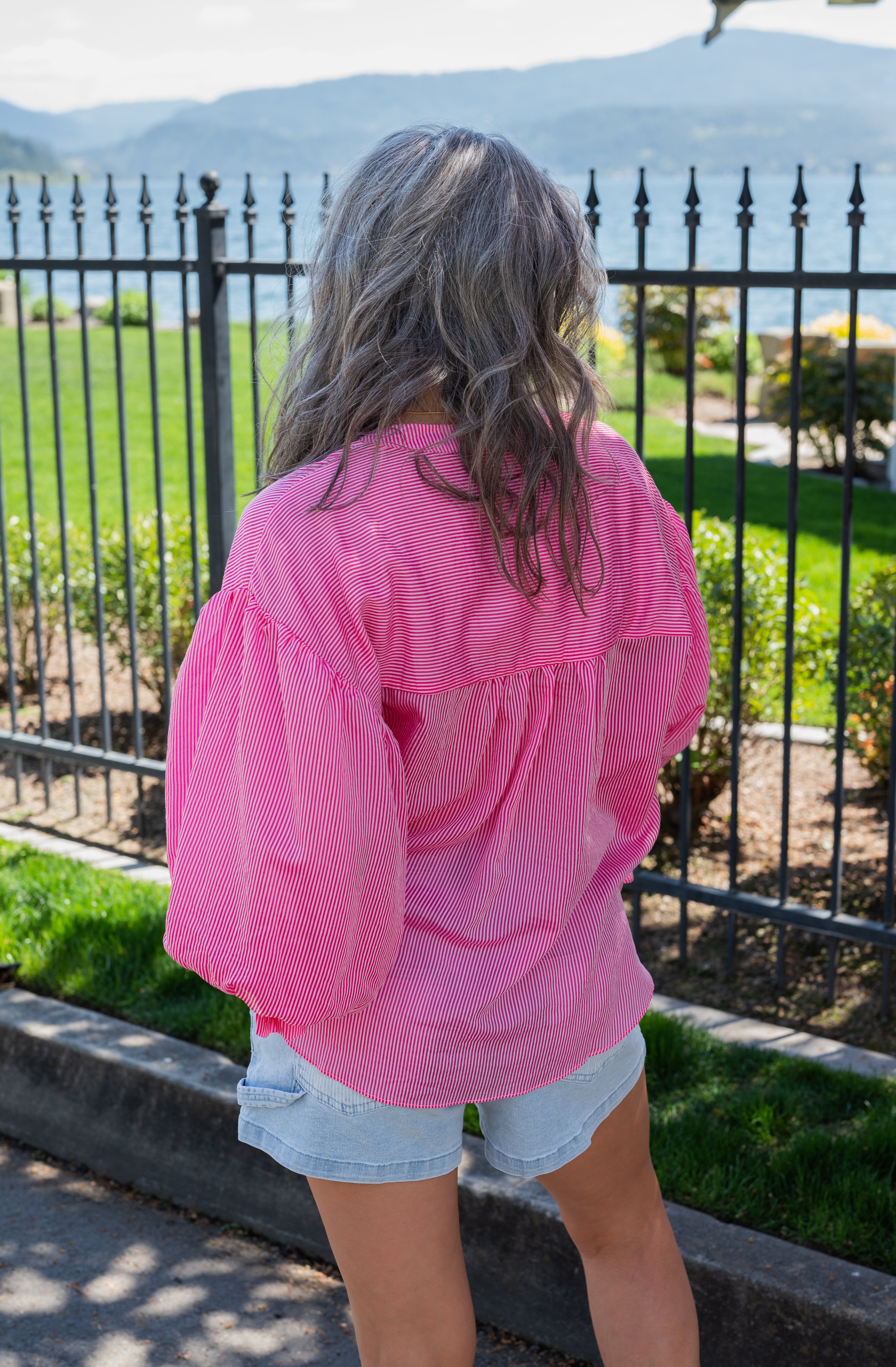 MAURA BUBBLE SLV BLOUSE