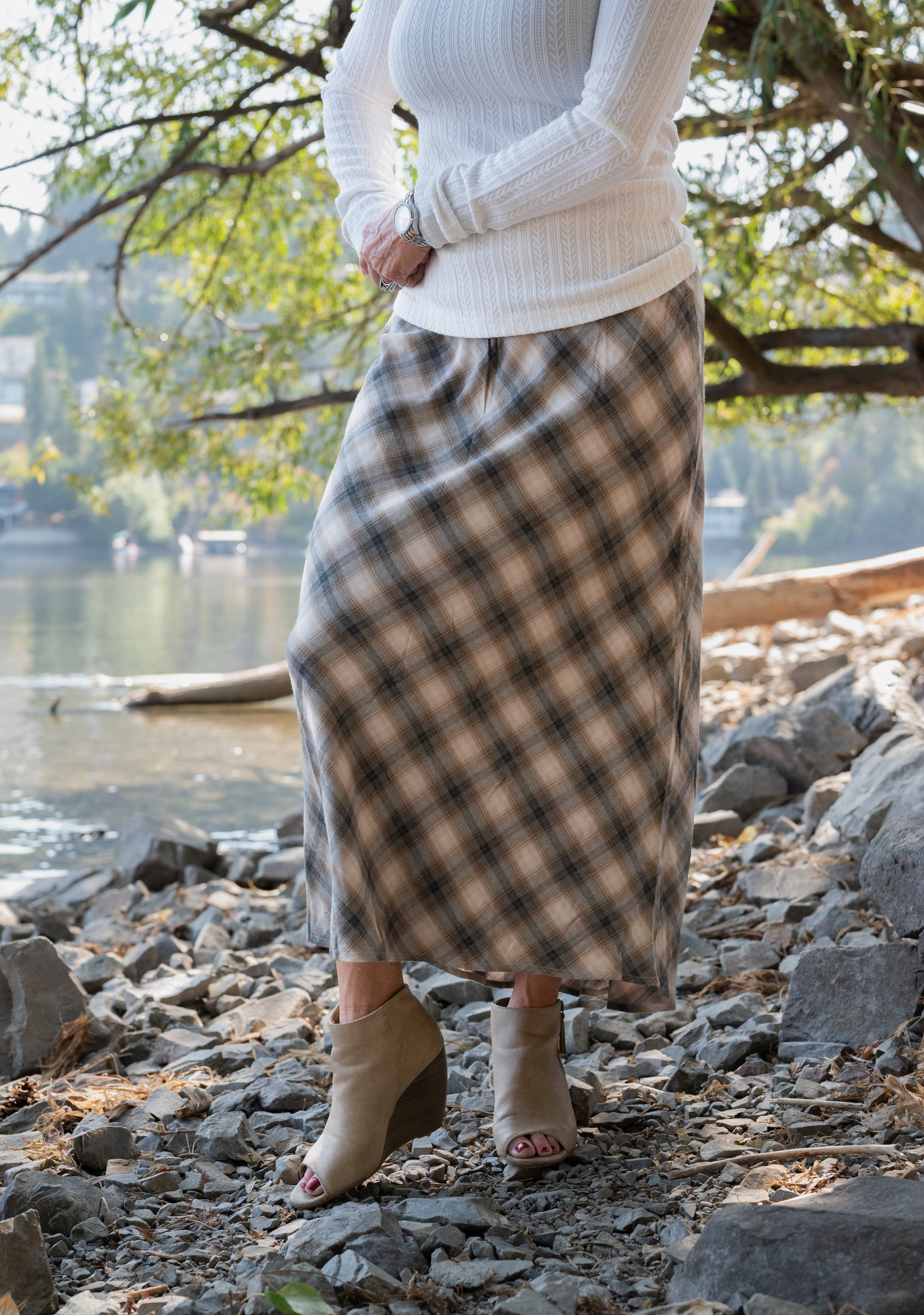 INGRID PLAID SKIRT