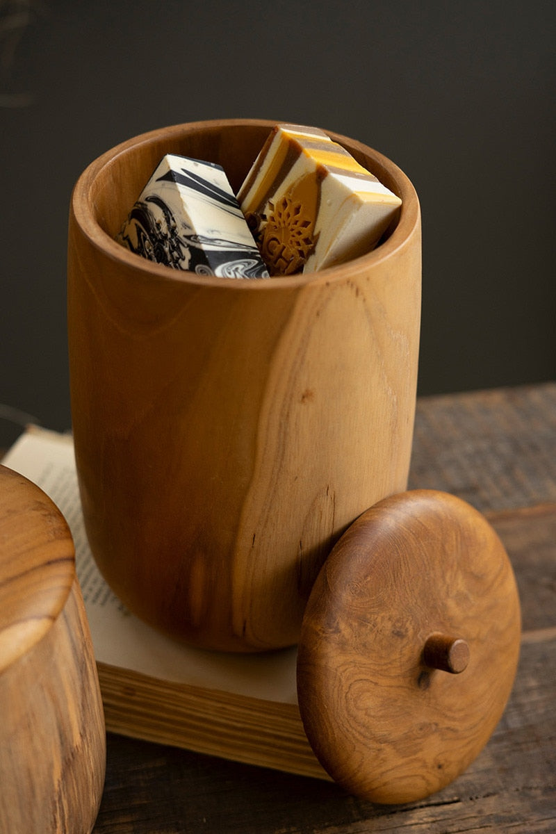 Teak Wood Canisters