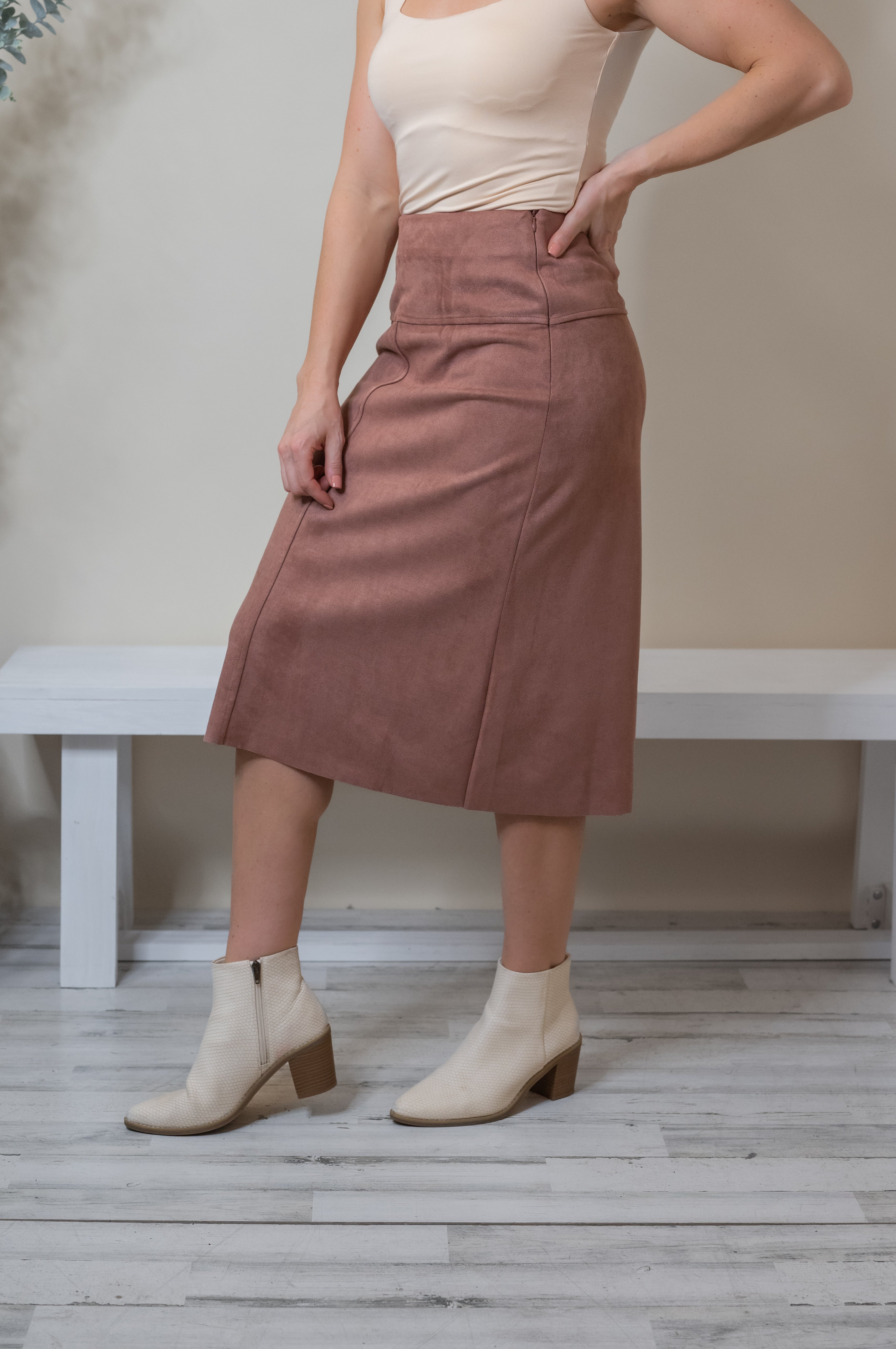 VIVIANA MICROSUEDE SKIRT