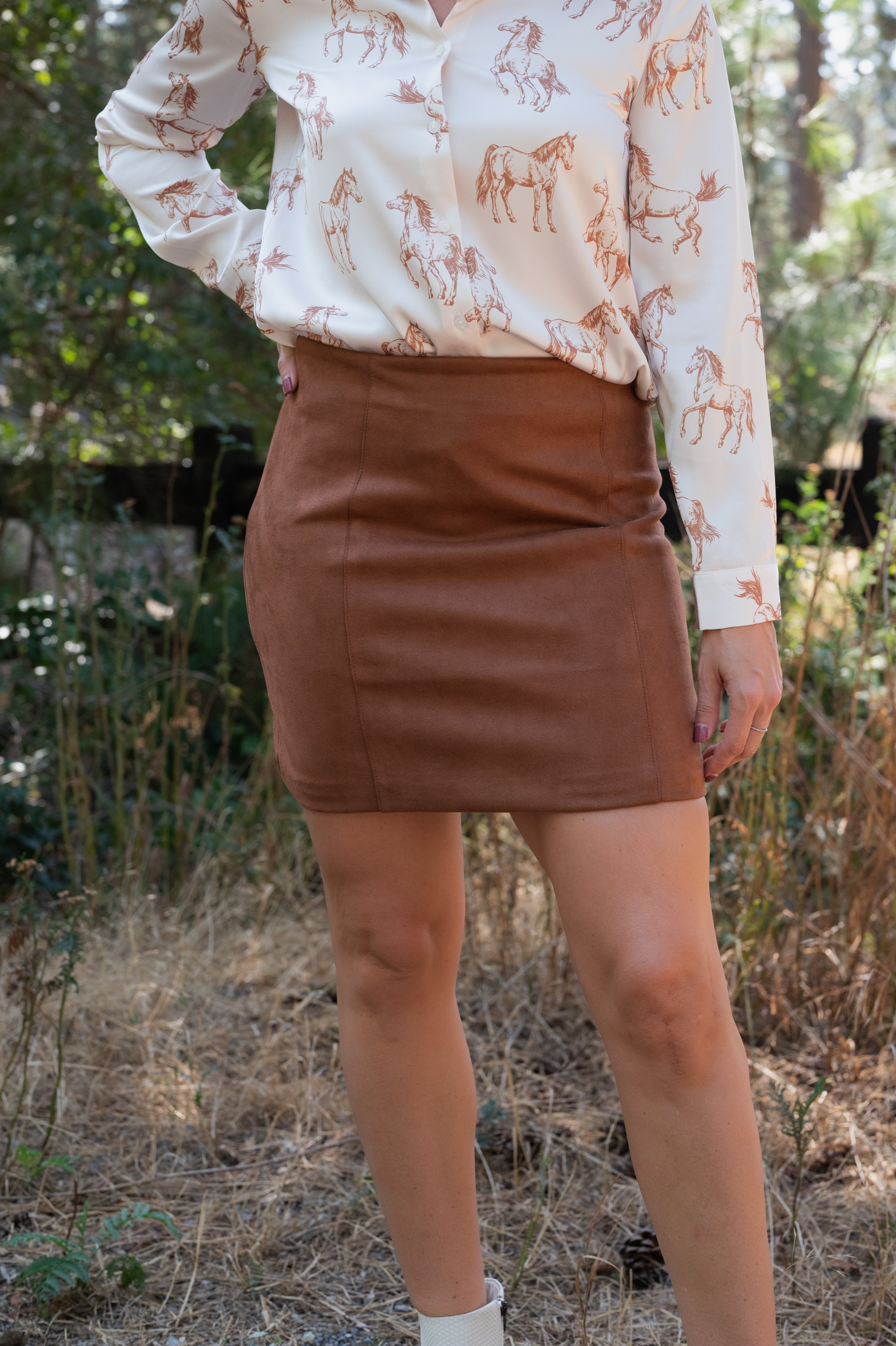 MARIN MICROSUEDE MINI SKIRT