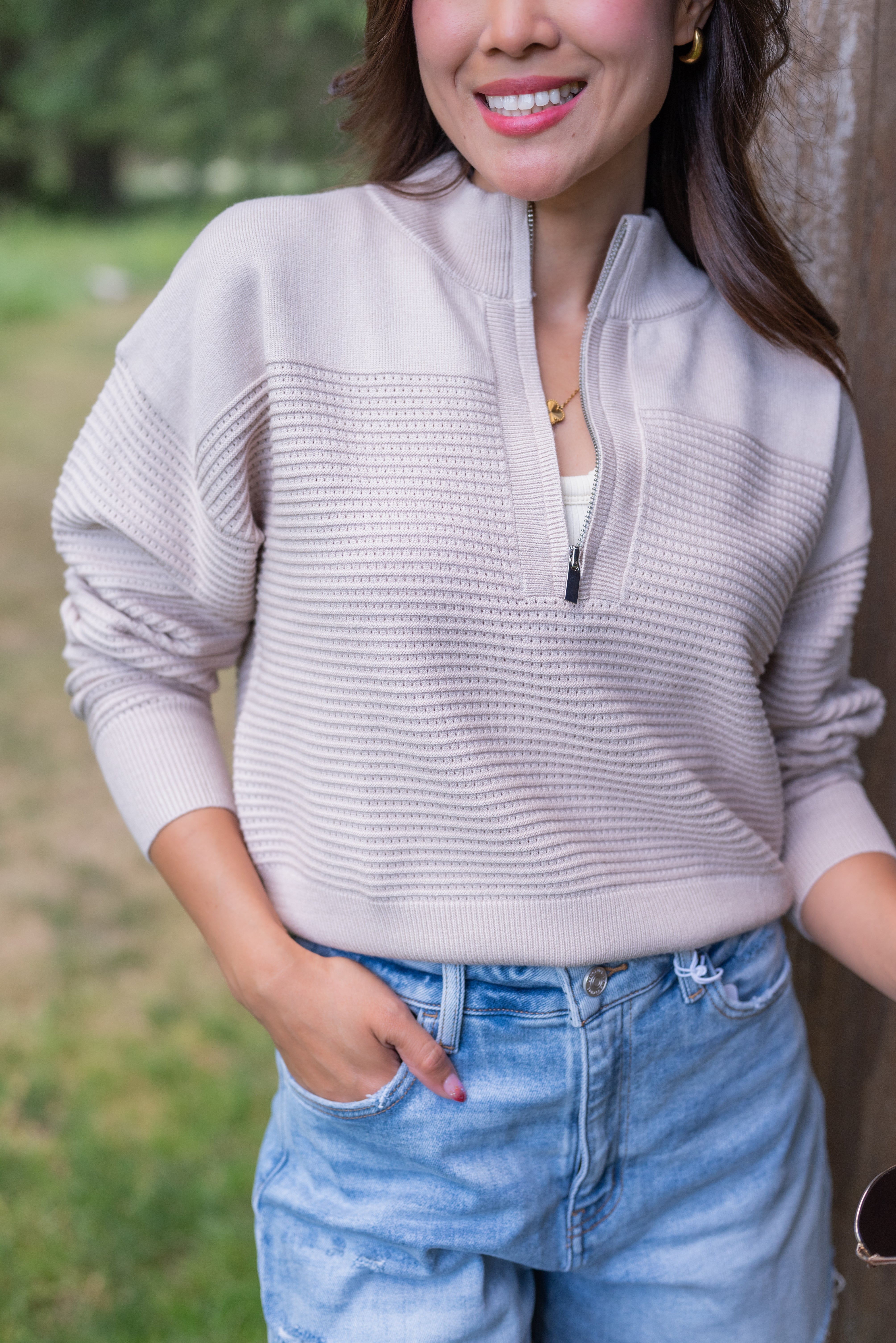 JENELLE HALF ZIP