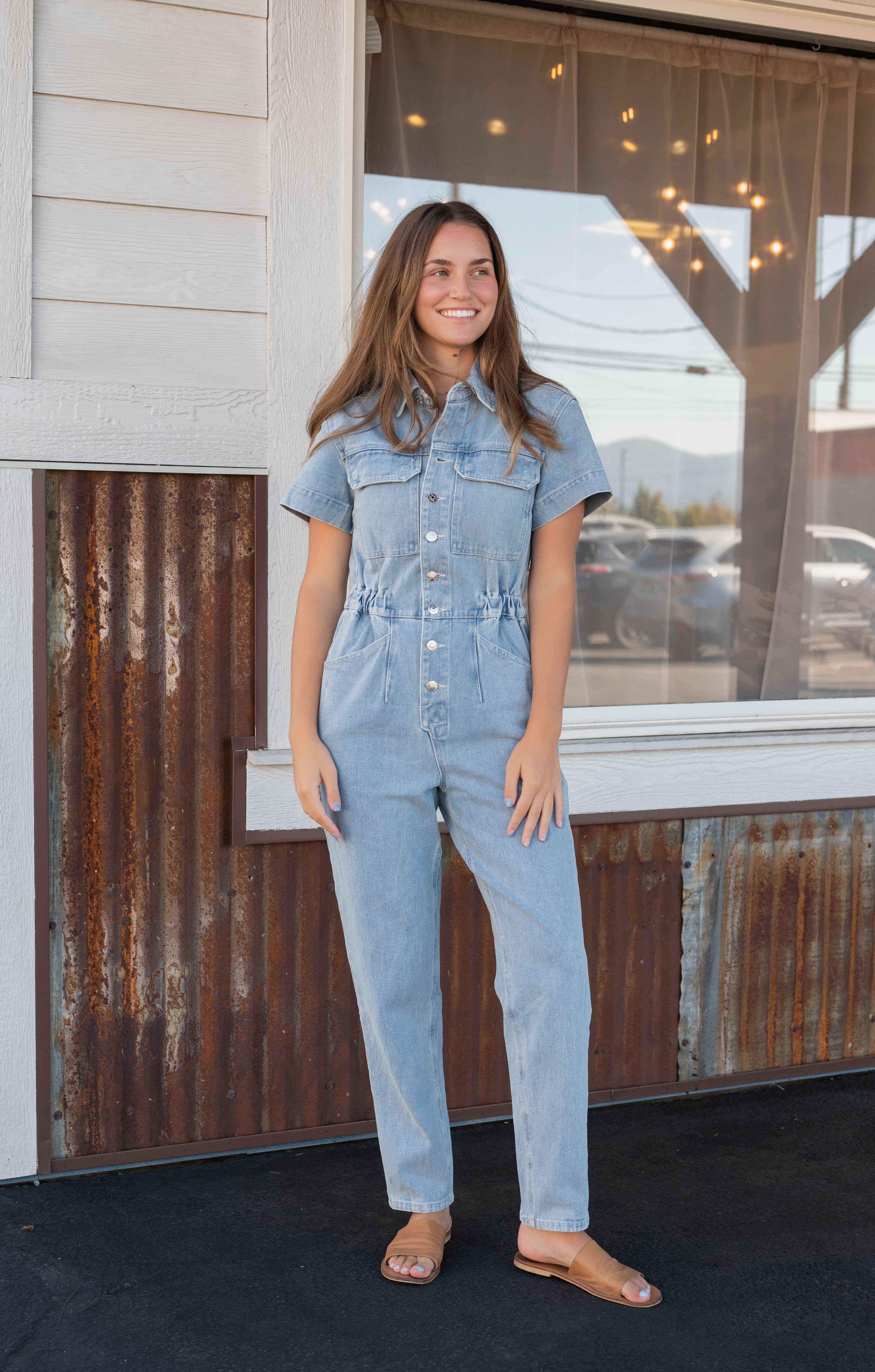 ELENA DENIM JUMPSUIT