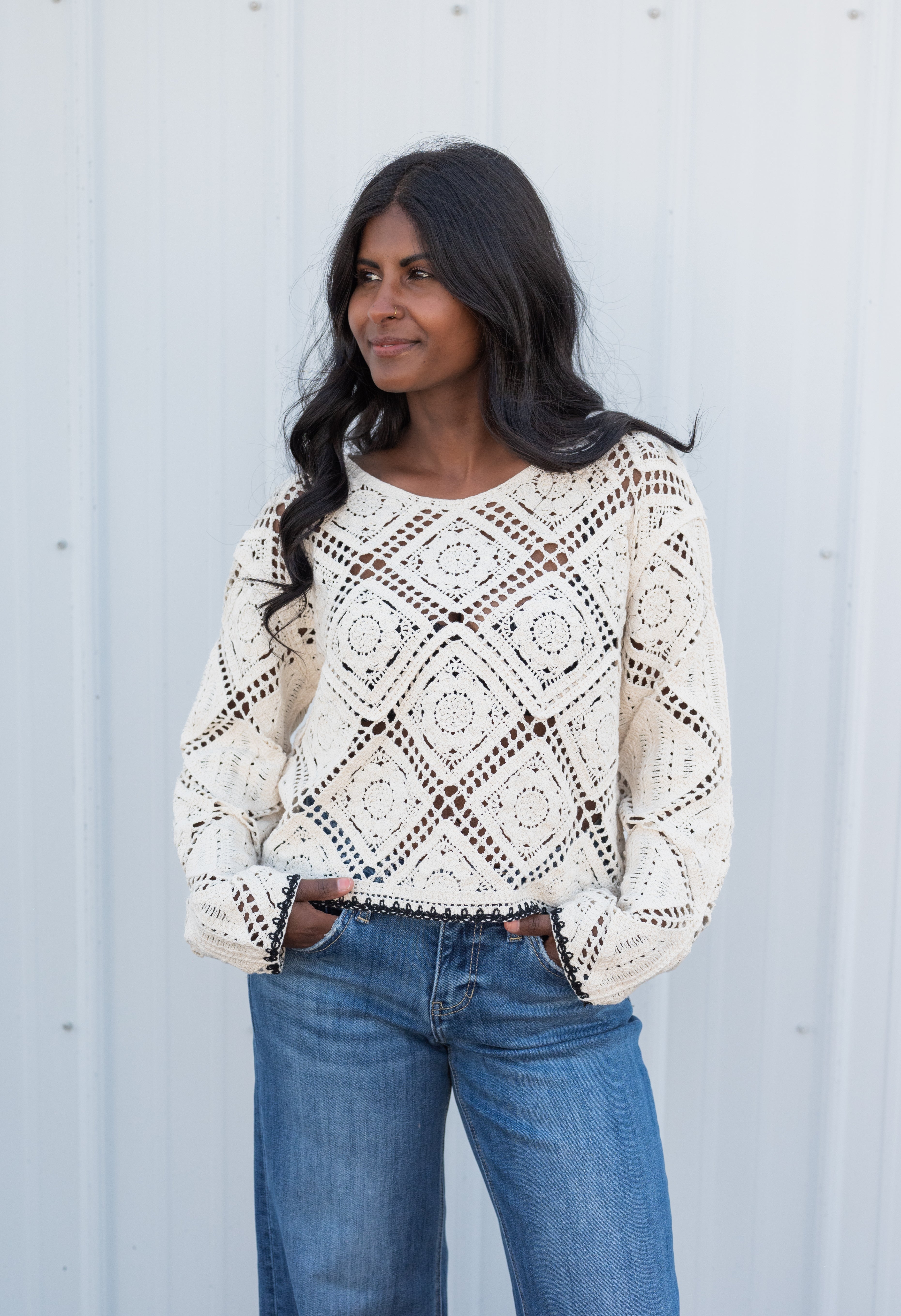 ASHLYN CROCHET TOP