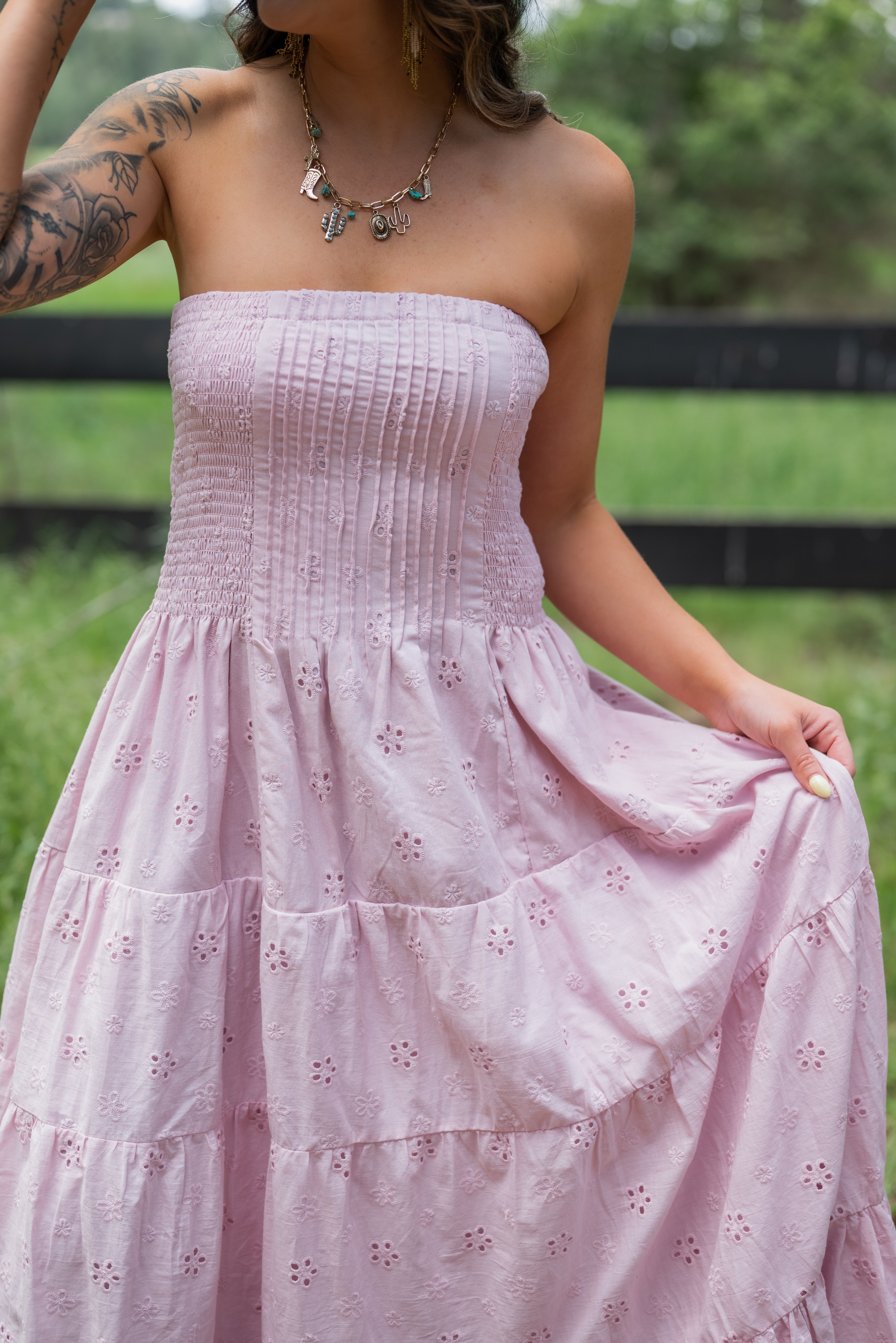 SHELIA STRAPLESS DRESS
