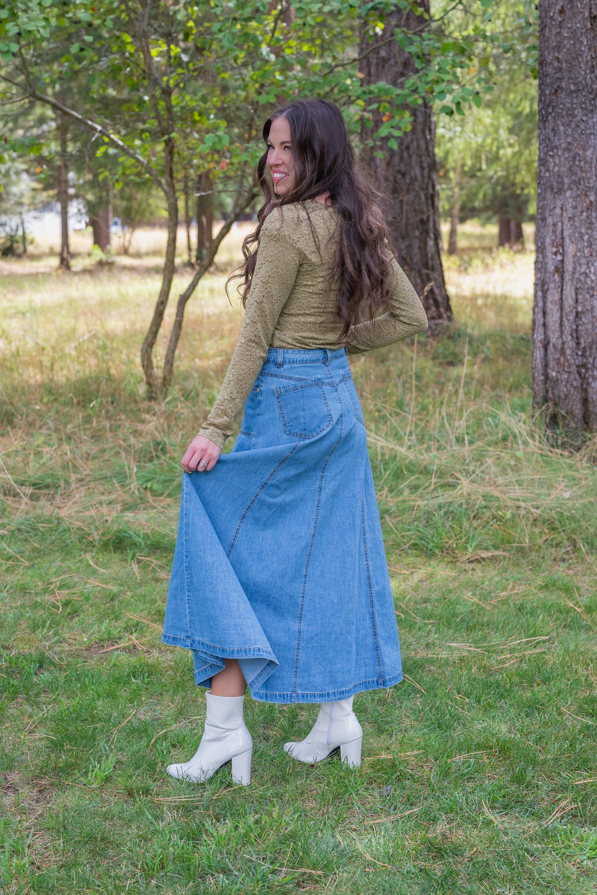 KARRIE DENIM MAXI SKIRT