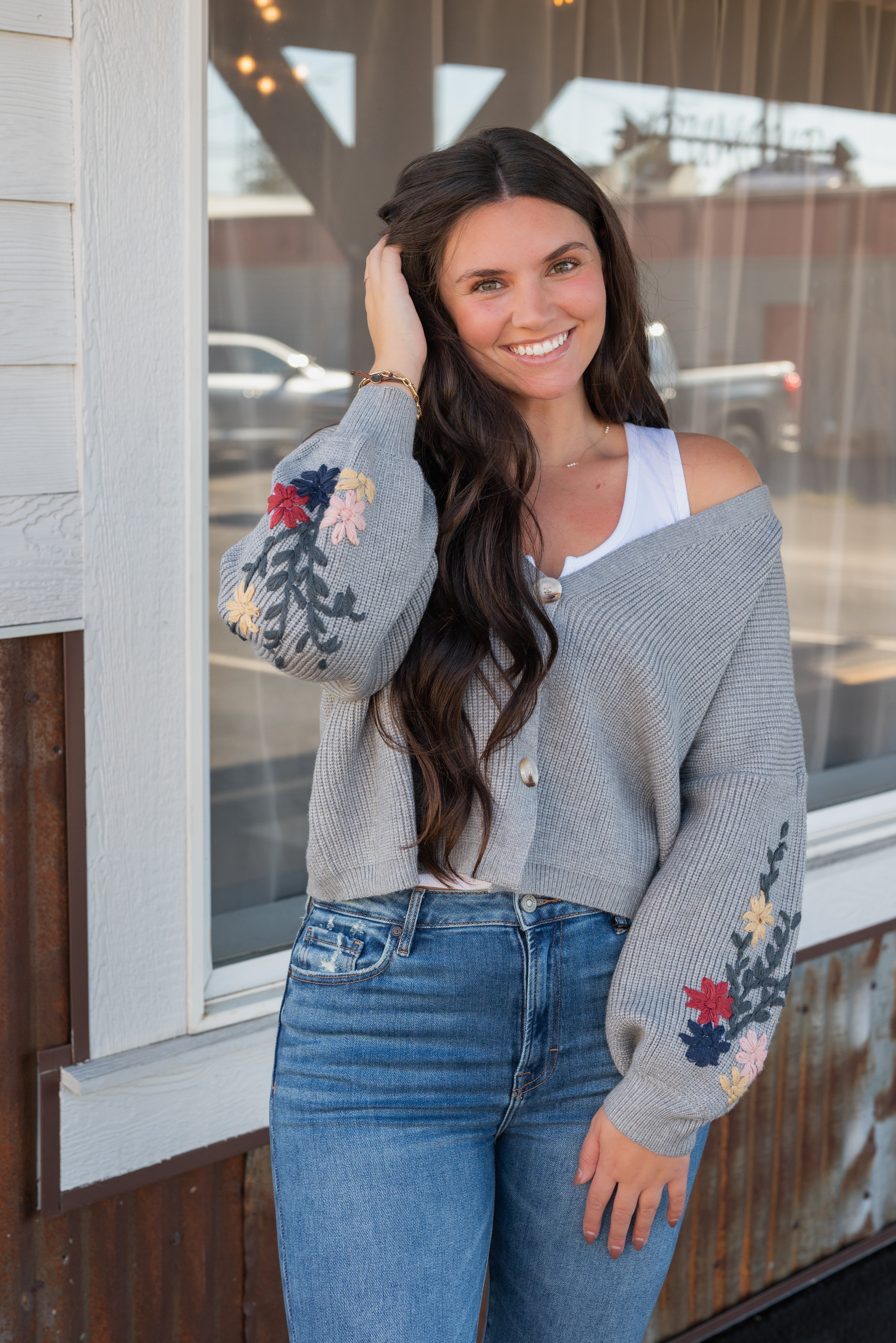 AGNES EMBROIDERED CARDIGAN