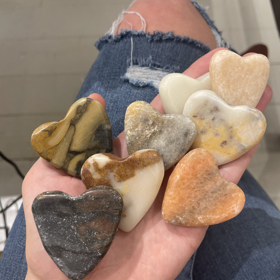 Heart Shaped River Stone - Assorted Singles