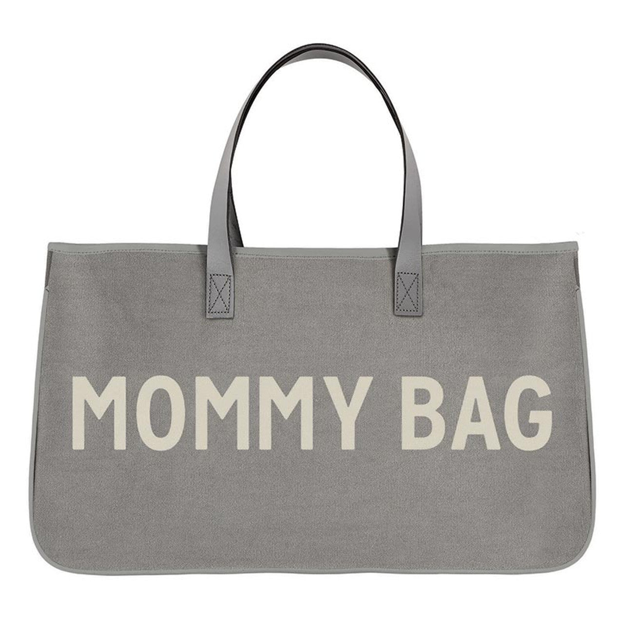 Mommy Bag Grey Canvas Tote