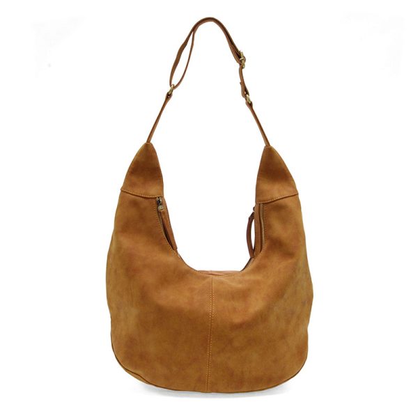 Rochelle Faux Suede Large Crescent Hobo Bag