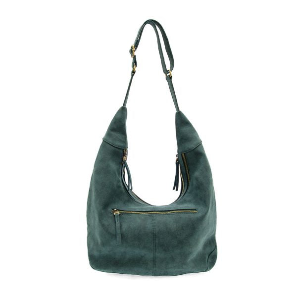 Rochelle Faux Suede Large Crescent Hobo Bag
