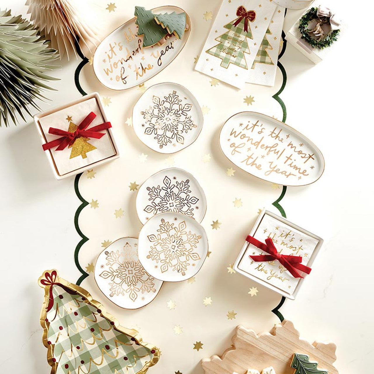 Gold Snowflake Appetizer Plate