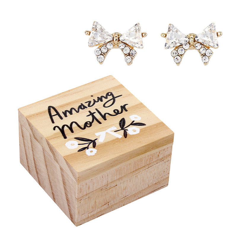 Bow Earring - Amazing Mother