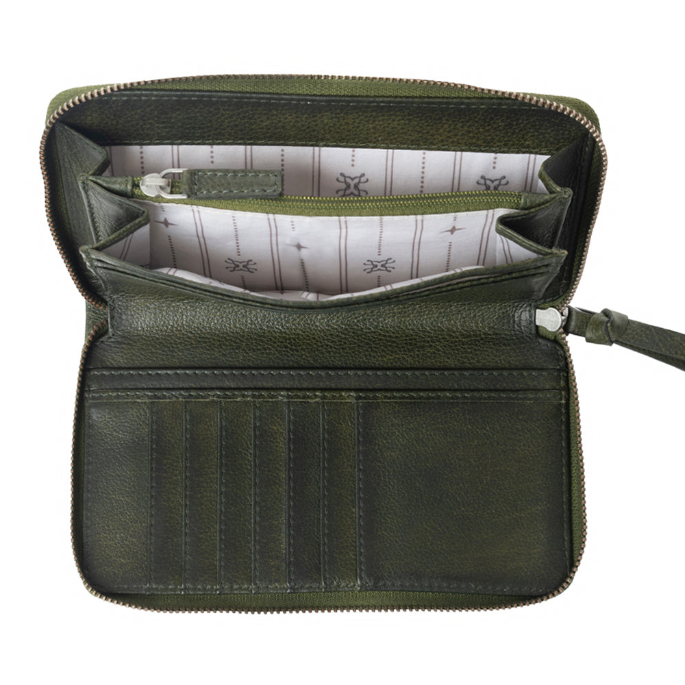 Zidana Astra Studded Veg Tanned Leather Wallet