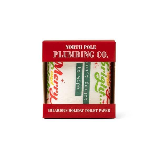 North Pole Plumbing Co. Hilarious Holiday Toilet Paper