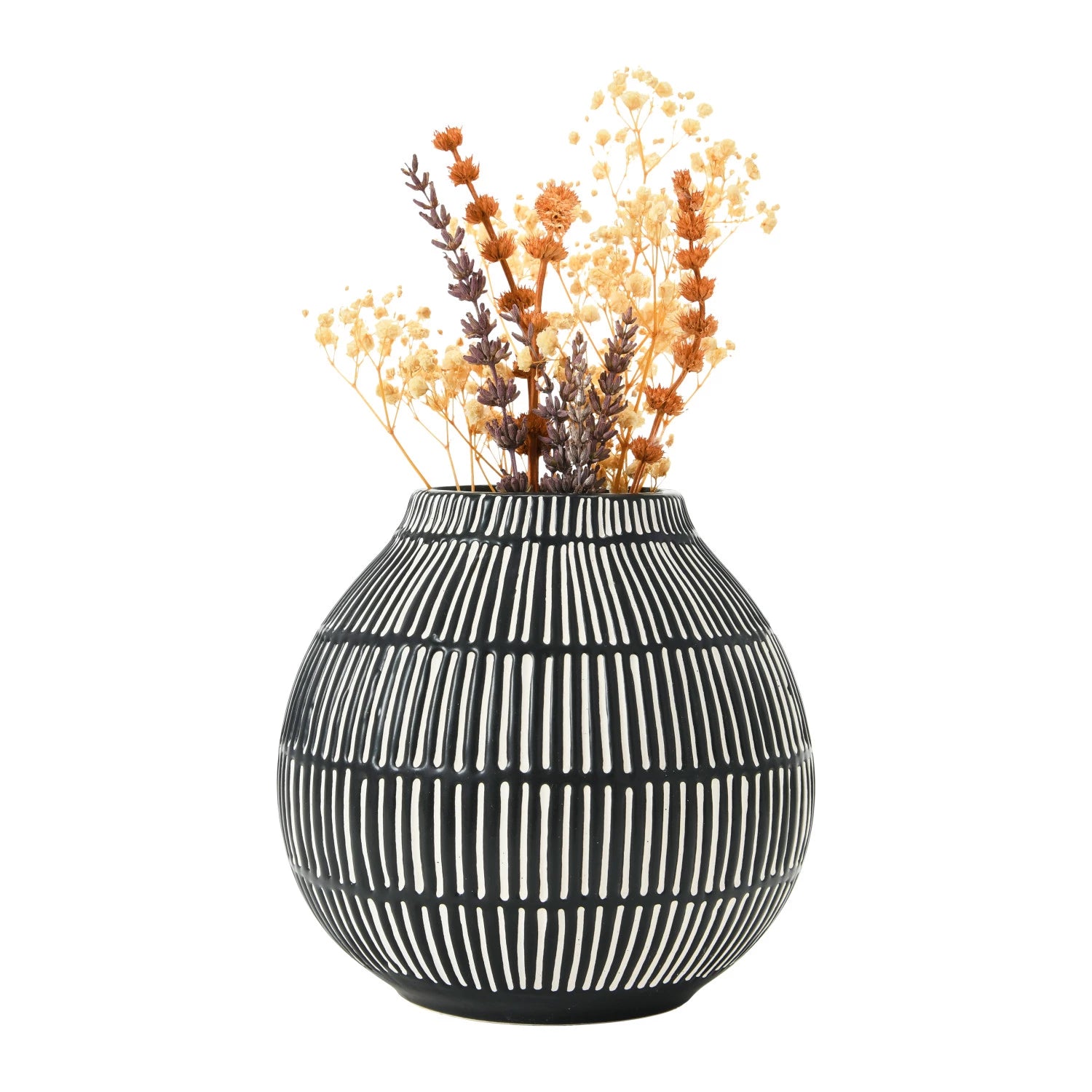 Debossed Stoneware Vase
