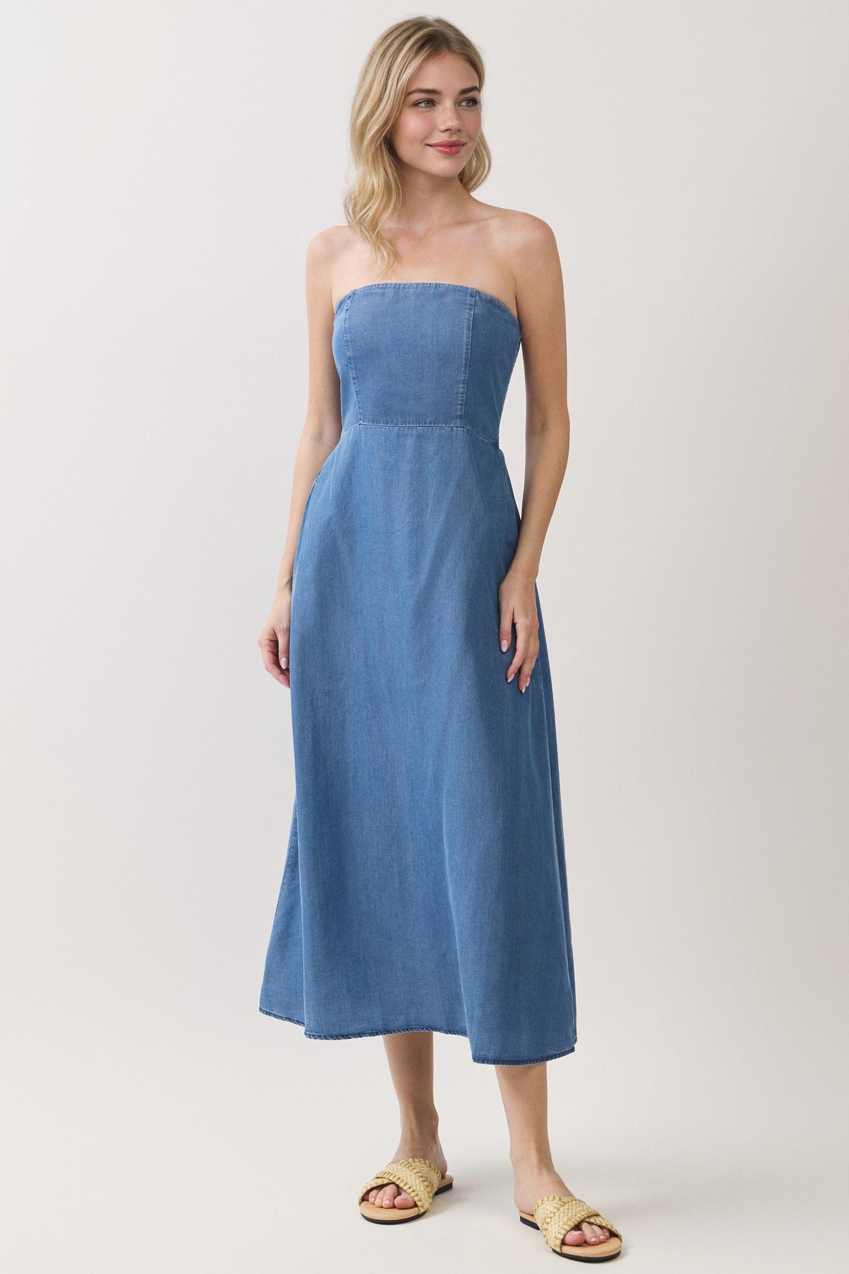 FLORETTA STRAPLESS DRESS