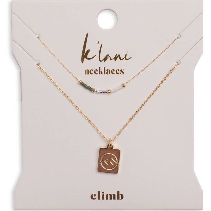 "Climb" Gold Mountain Necklace Set