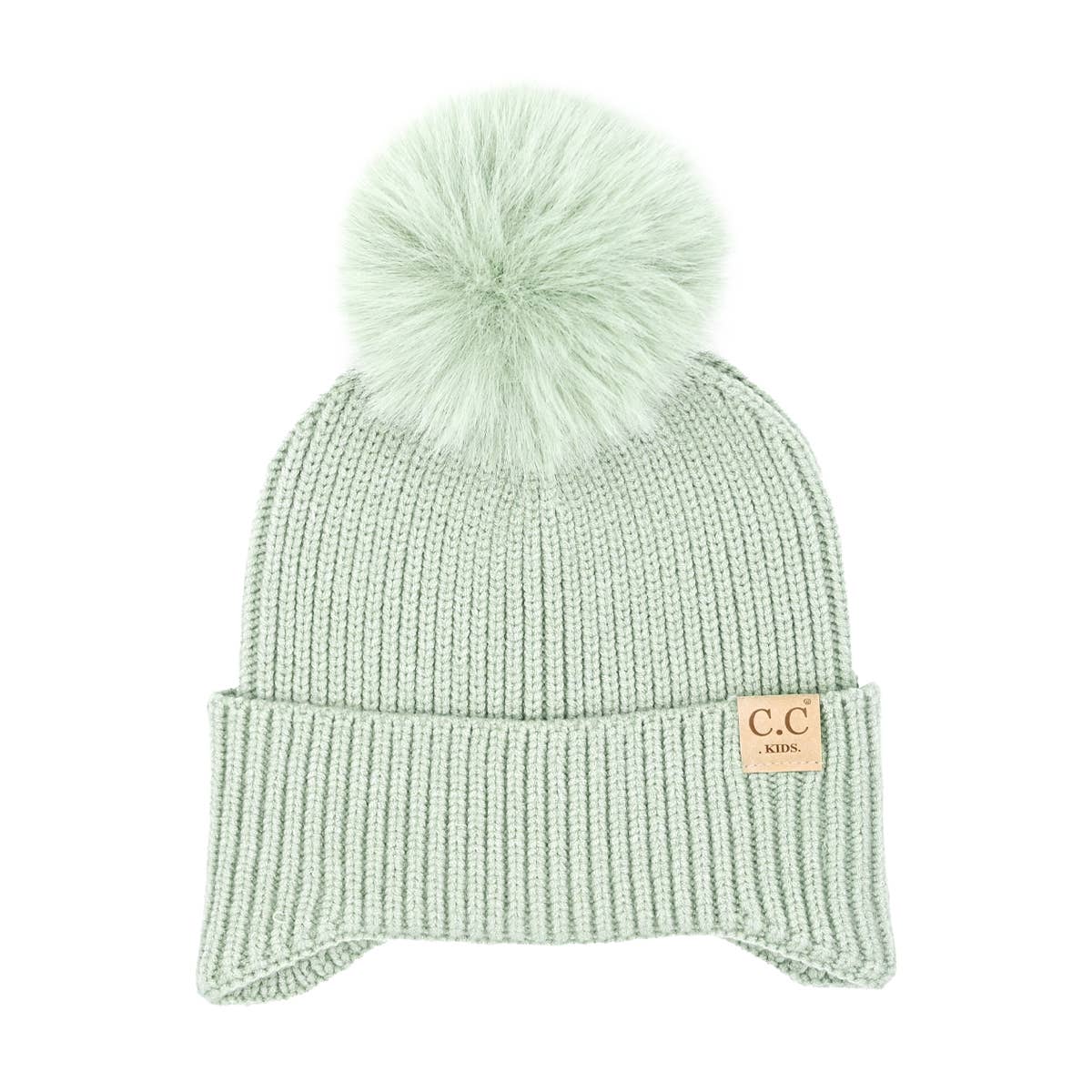 KIDS Ear Flap Pom C.C Beanie