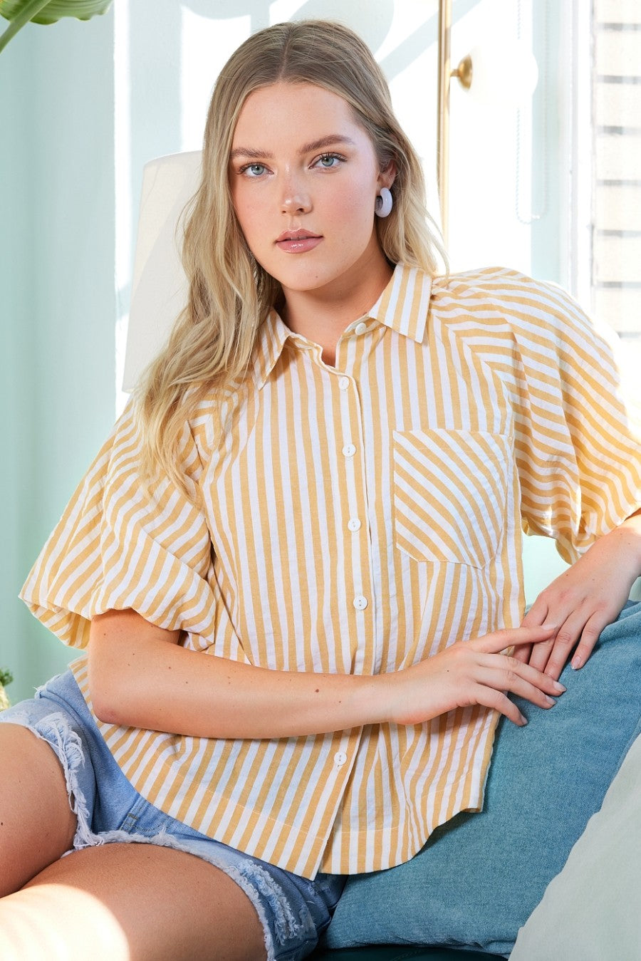 JANESSA BUTTON UP SHIRT