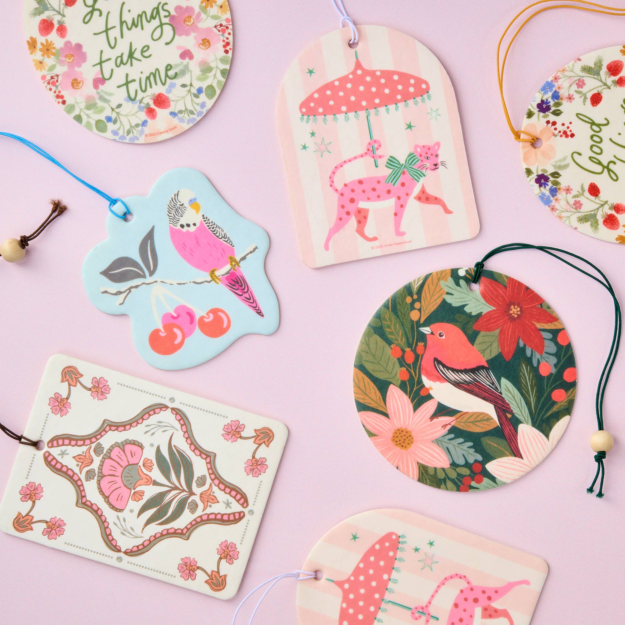 Birds in the Cherry Tree Car Air Freshener