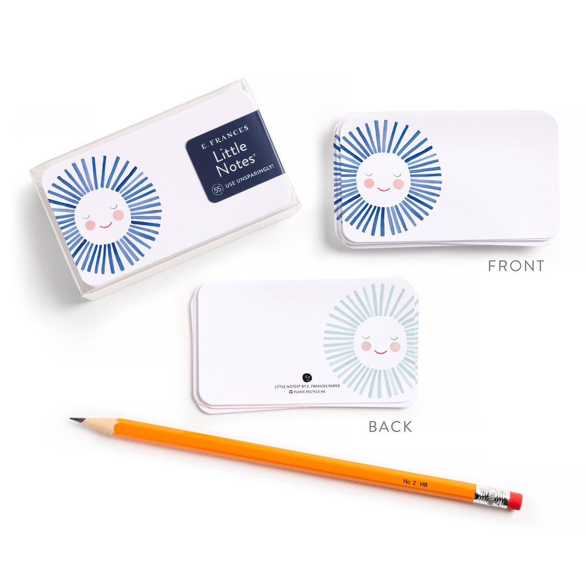 Blue Sunshine Little Notes® – Mini Notecard Pack, Set of 55