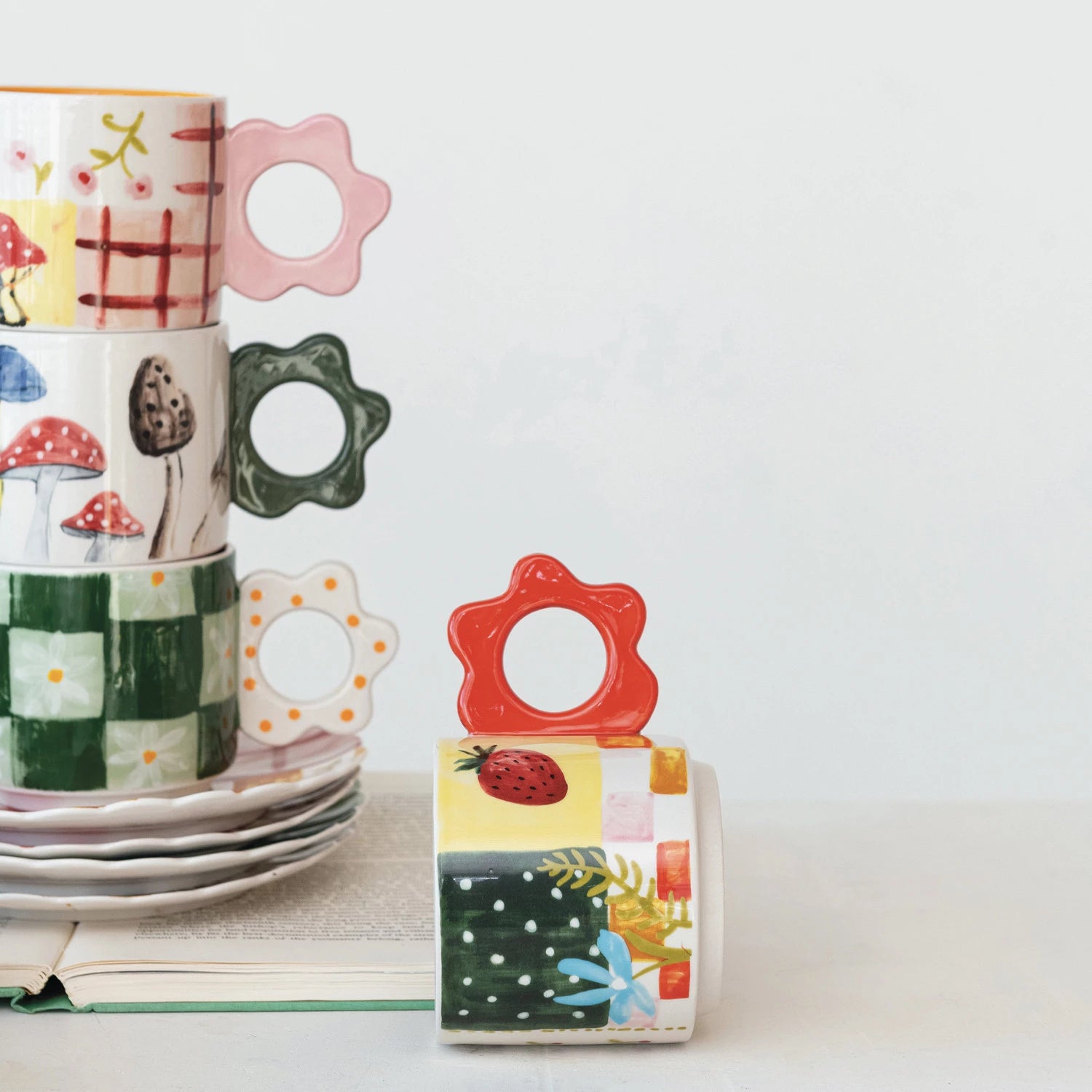 Mug w/ Flower Shaped Handle