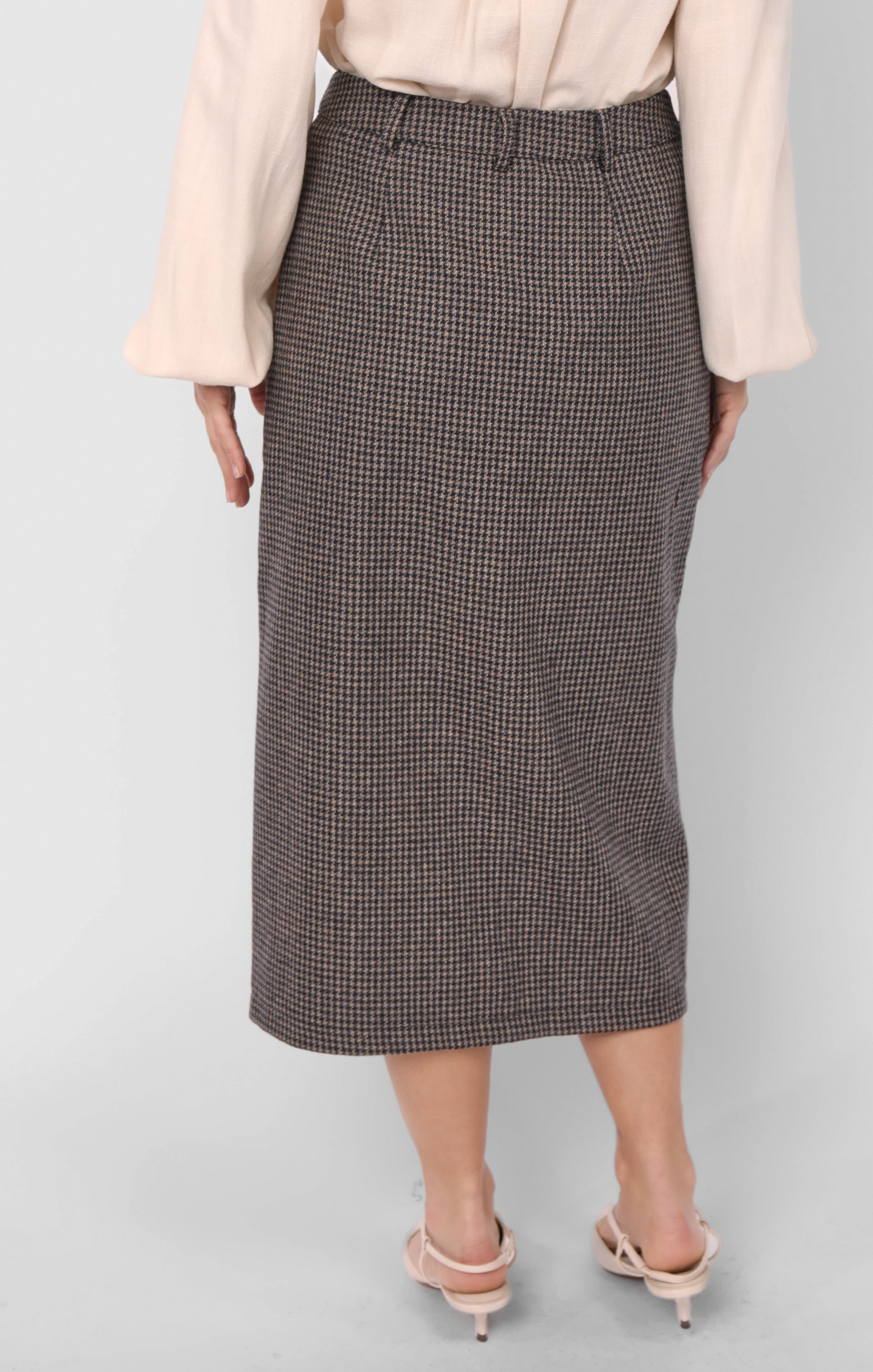 OUTTA HERE HOUNDSTOOTH SKIRT