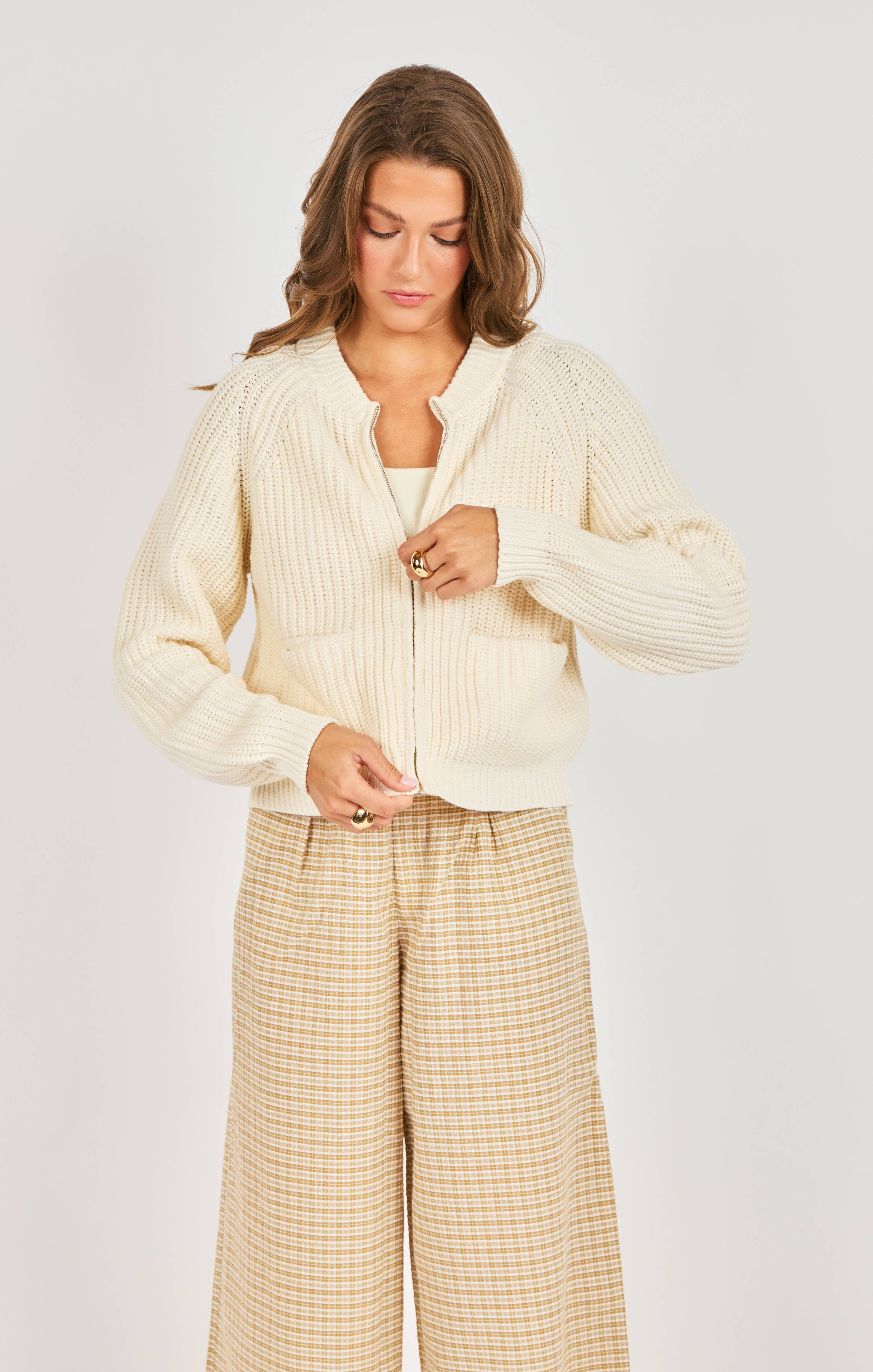 WESTON ZIP UP SWEATER