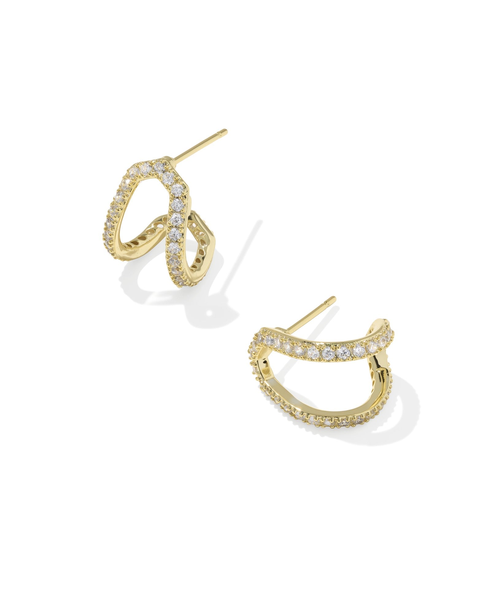 DAPHNE PAVE HUGGIE EARRINGS