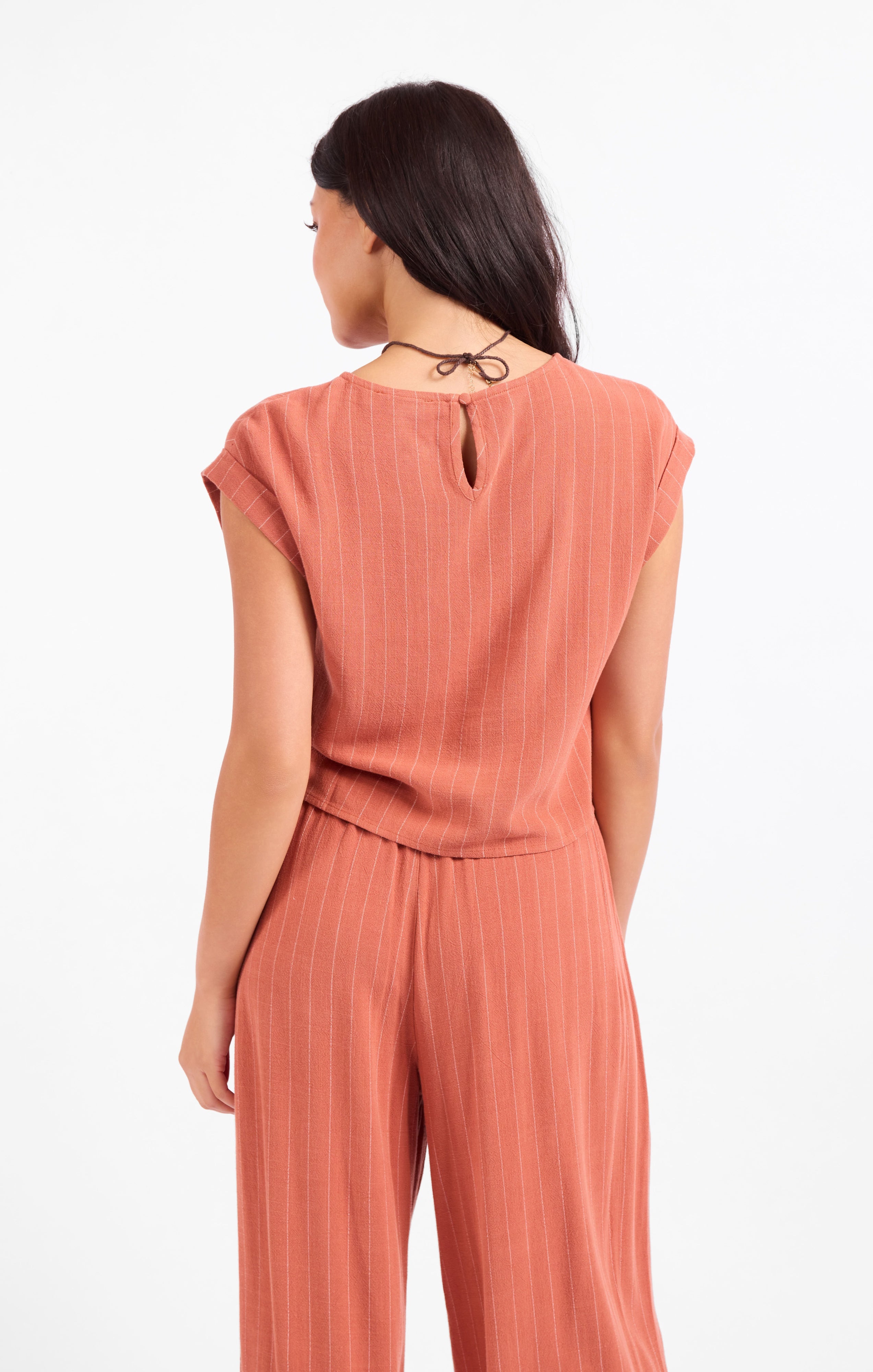 SUGARLOAF STRIPE CUFFED TOP