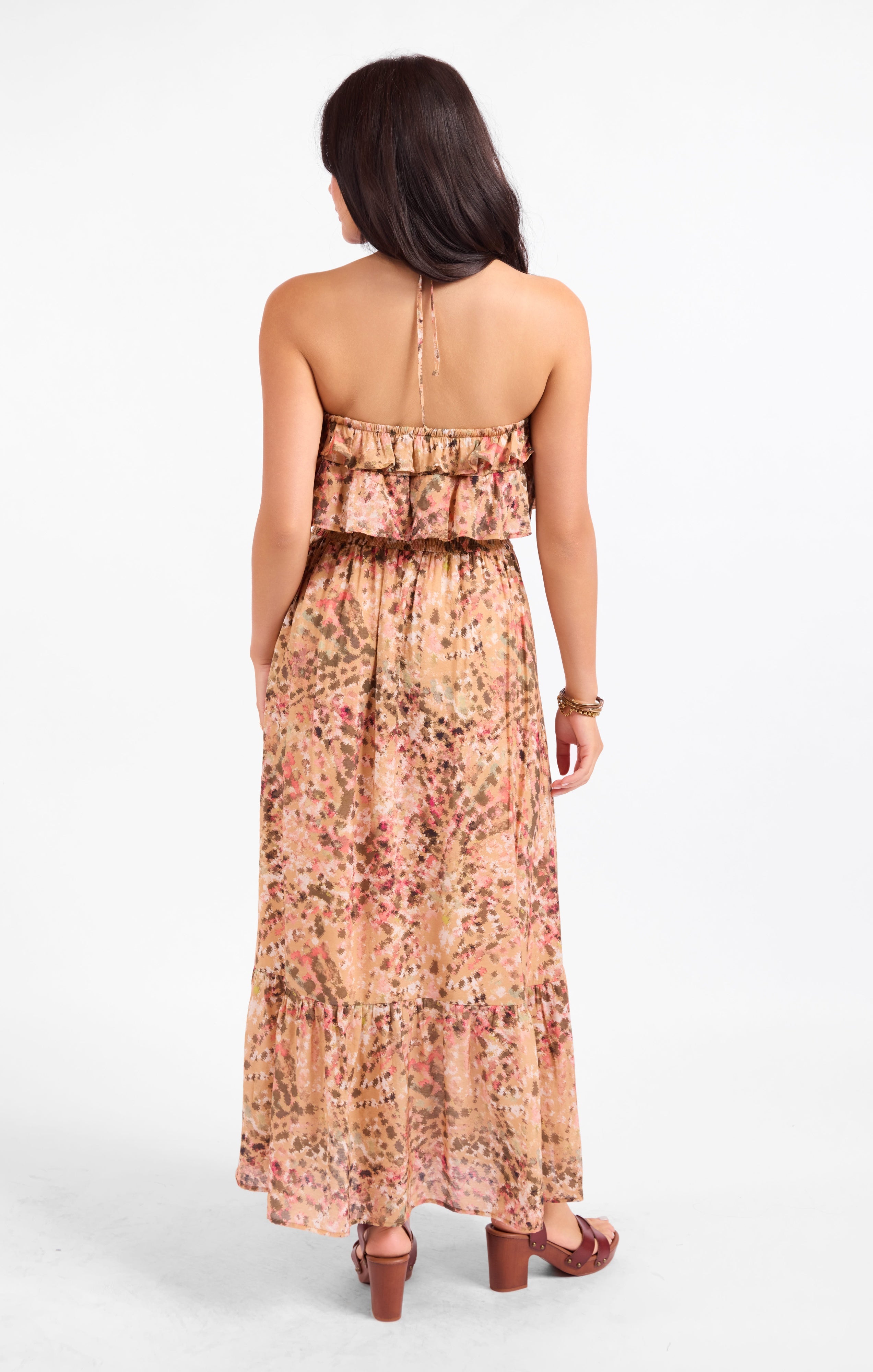 SUNSET CANYON STRAPLESS MAXI DRESS