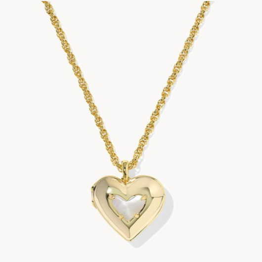 ARI PUFFY HEART LOCKET SHORT PENDANT NECKLACE