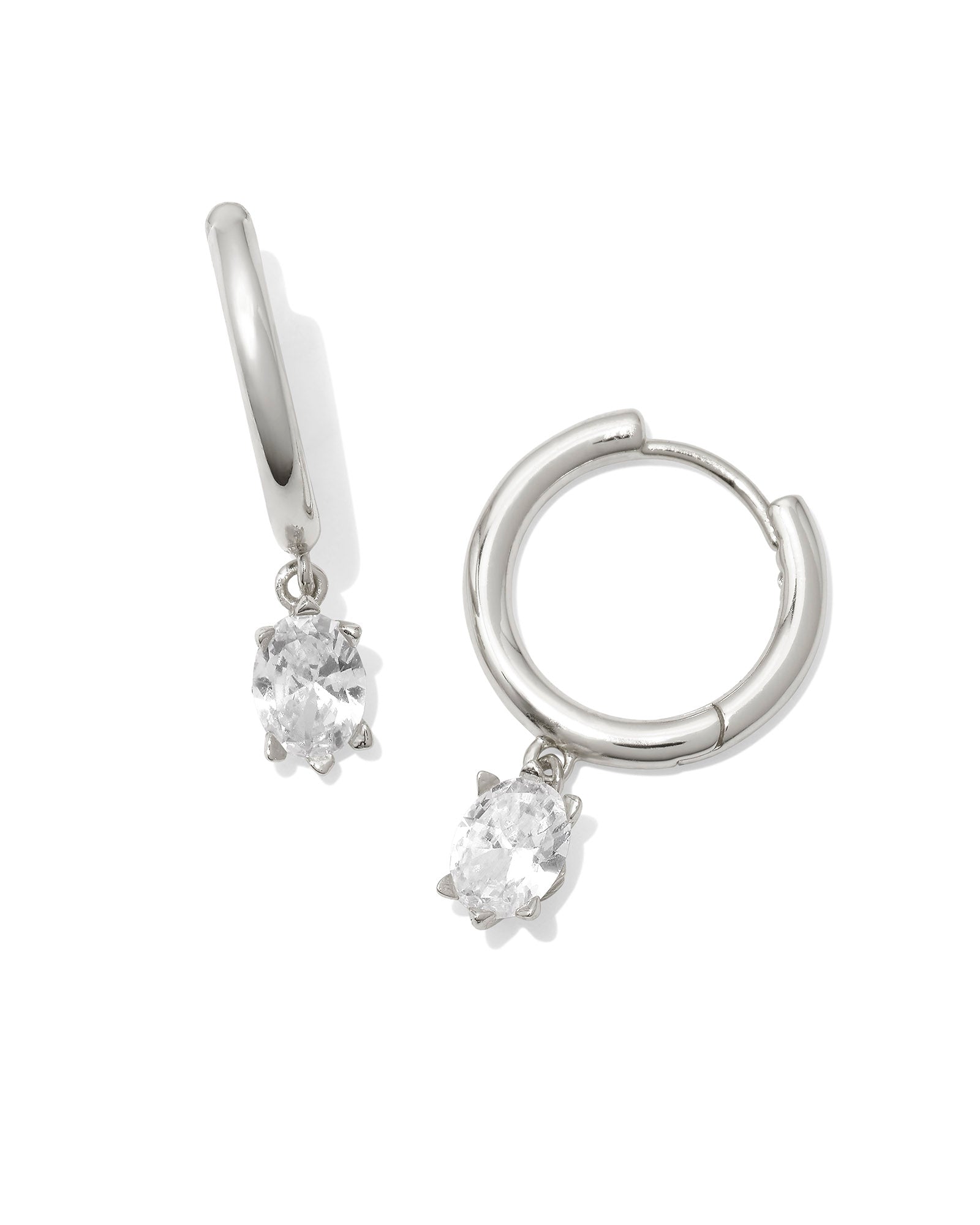 CAILIN SINGLE STONE HUGGIE EARRINGS