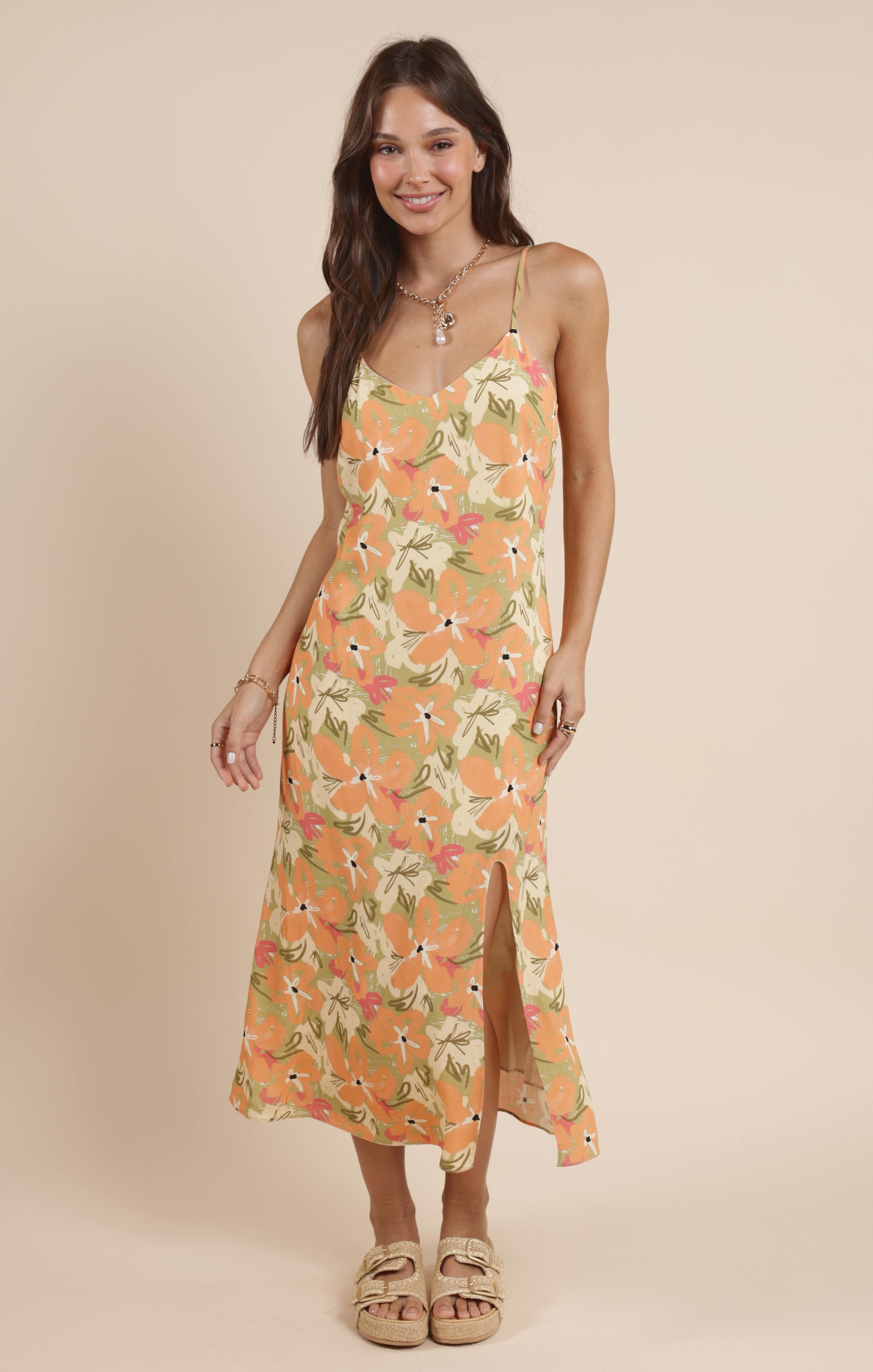 APERITIVO BACK TIE MIDI DRESS
