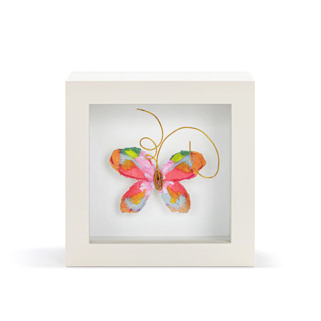 Living Boldly Pink Multi Butterfly Shadow Box