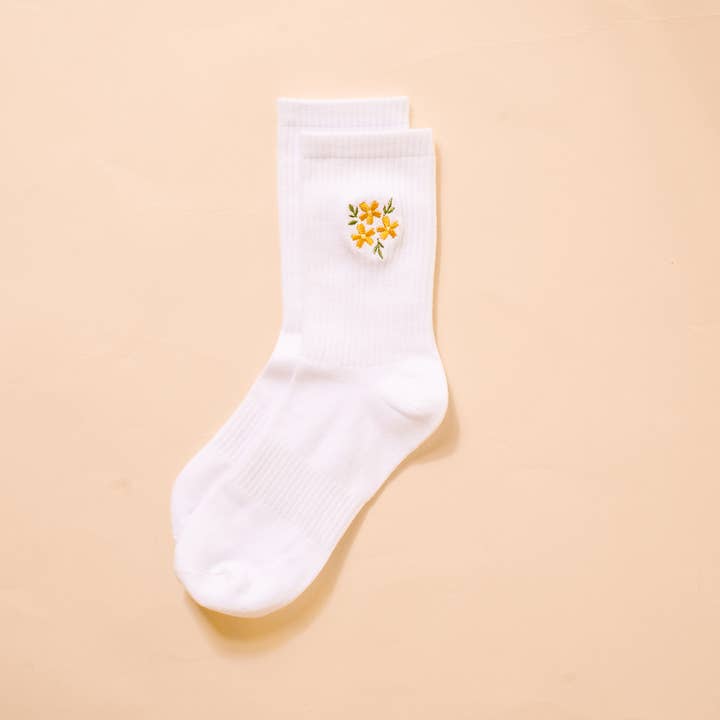 Embroidered Crew Socks