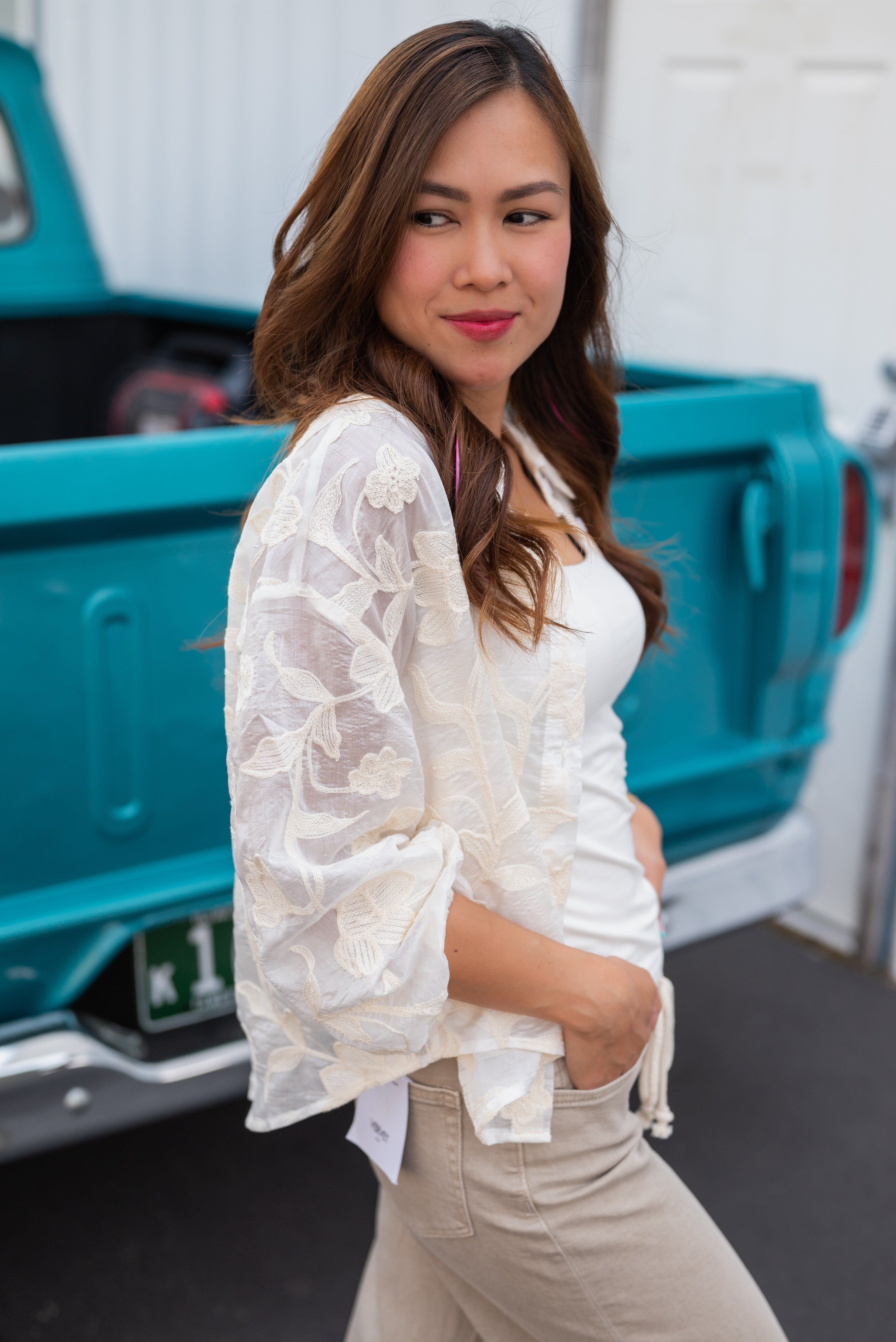 ETHELYN EMBROIDERED TOP