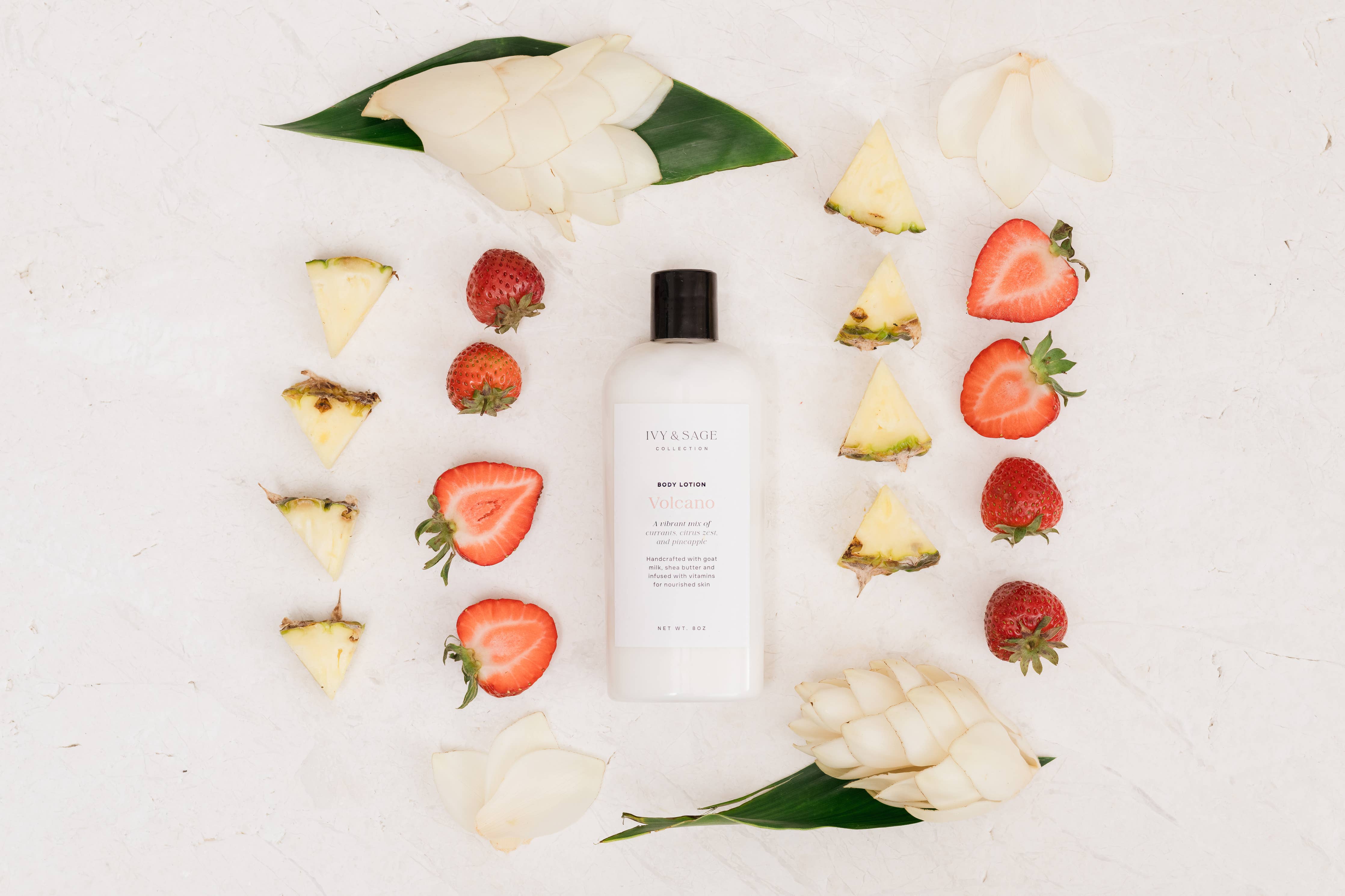 Volcano Goat Milk Lotion – Citrus + Berries  8 oz