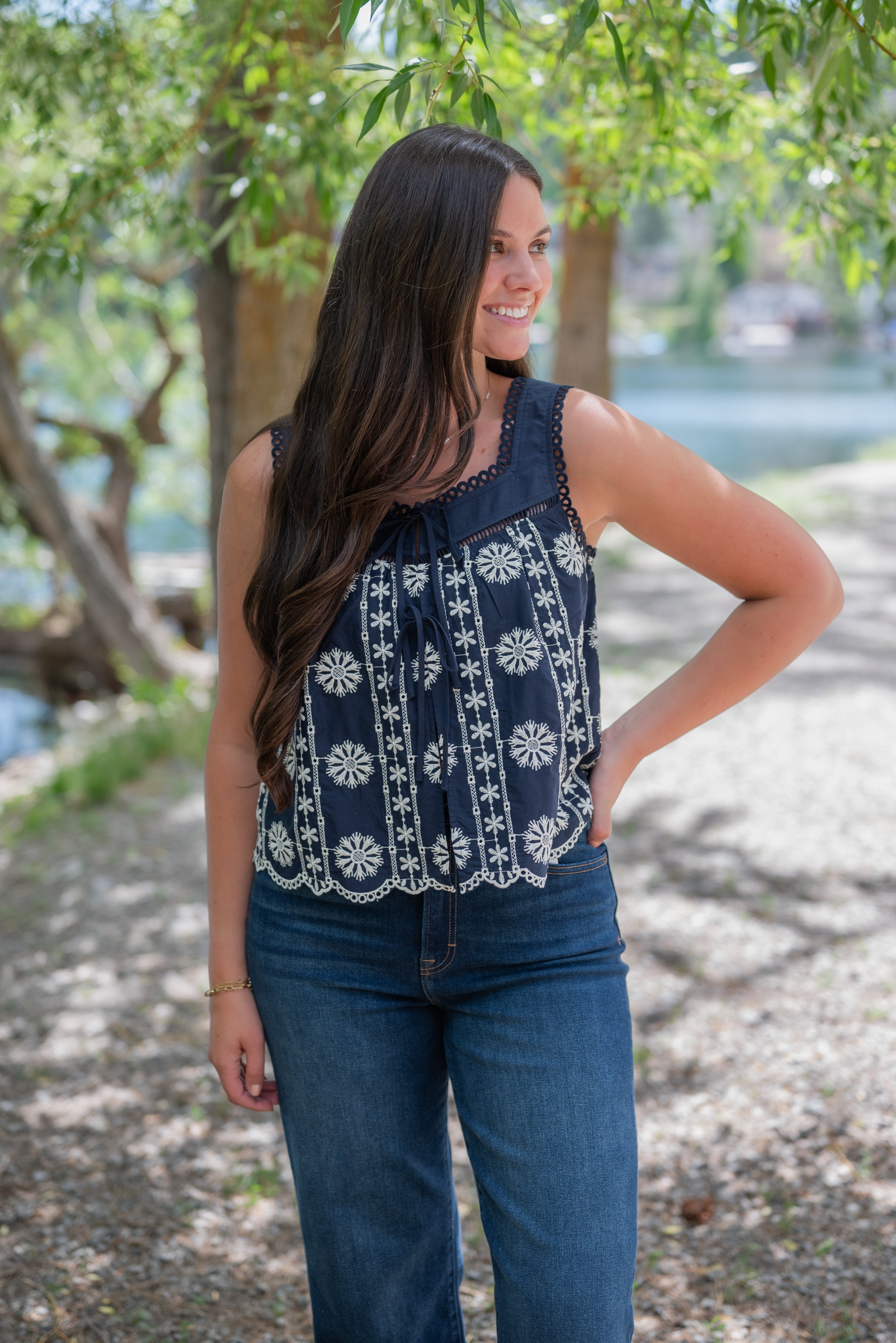 PAOLA EMBROIDERED TOP