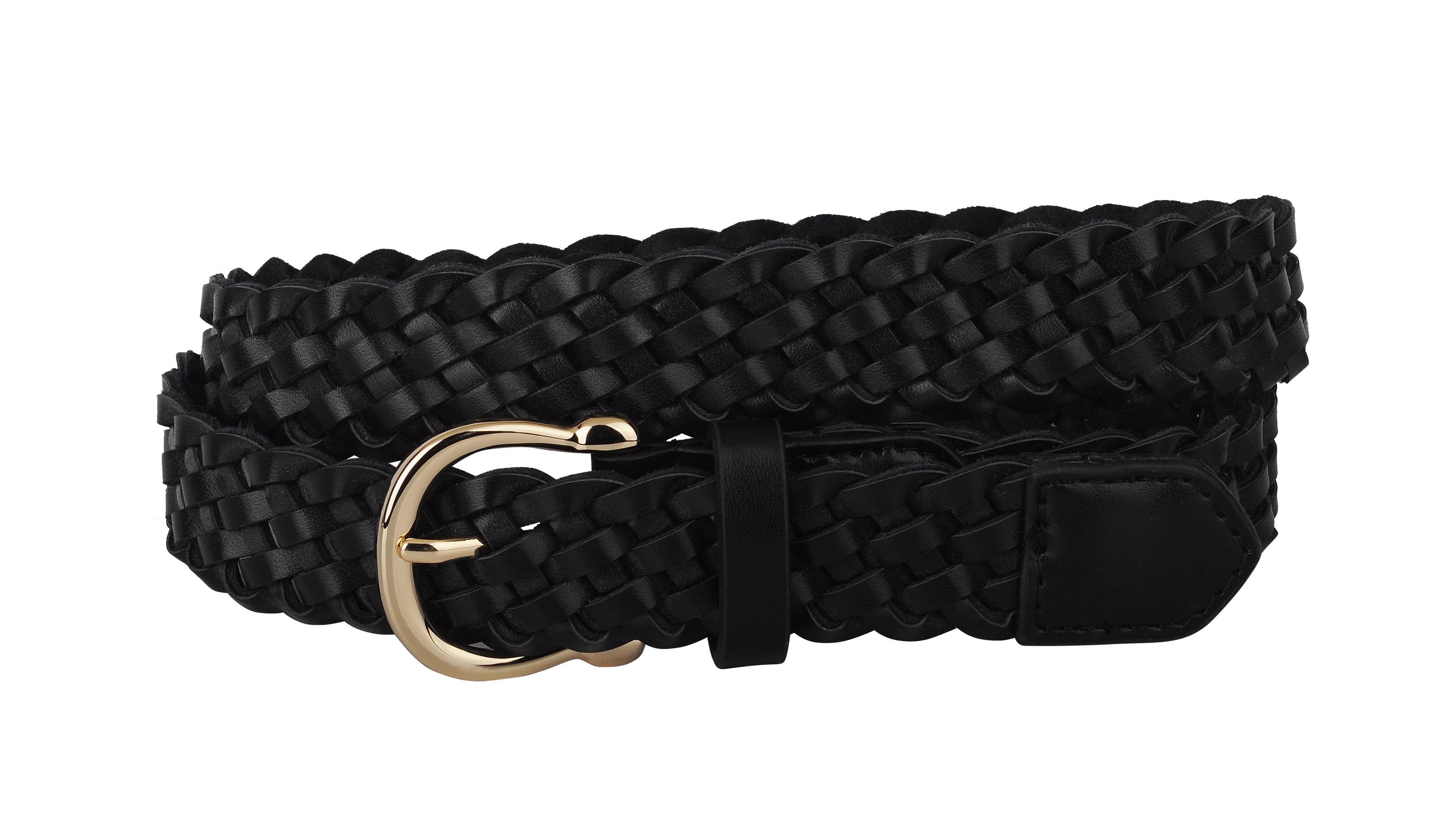 Classic Braided Equestrian Buckle Leather Belt