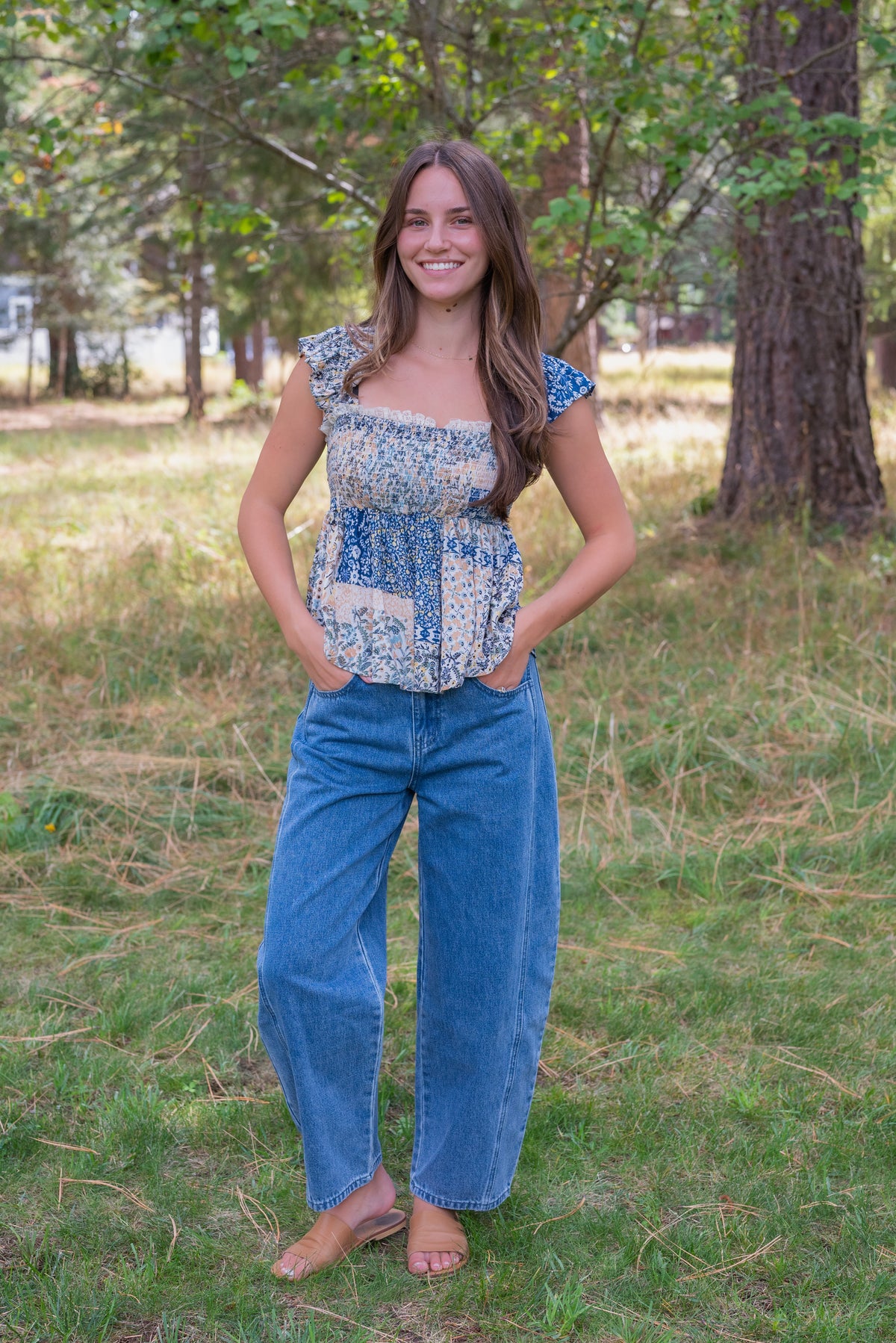 PLOT TWIST BARREL JEANS
