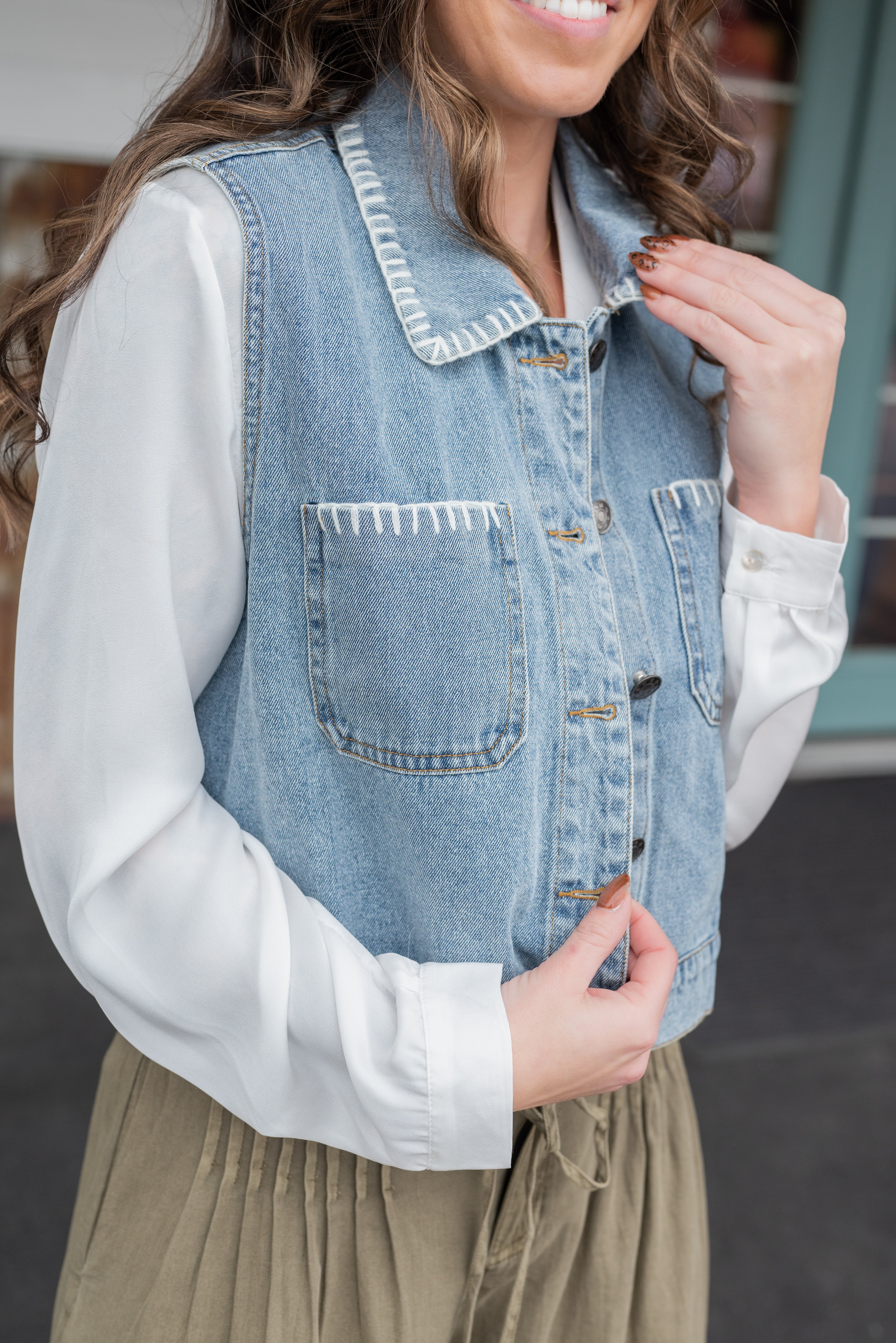 FLORINE DENIM VEST