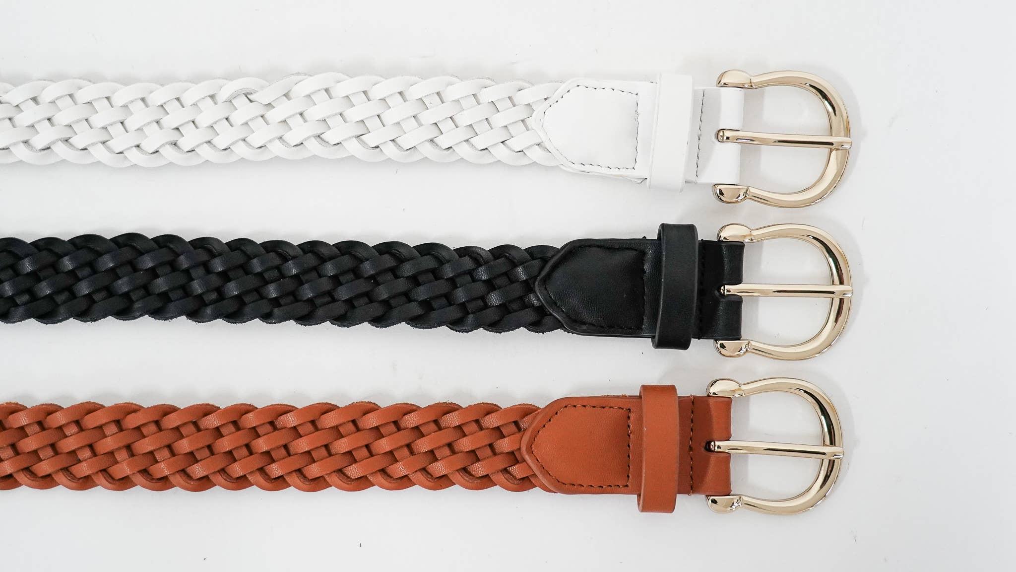 Classic Braided Equestrian Buckle Leather Belt