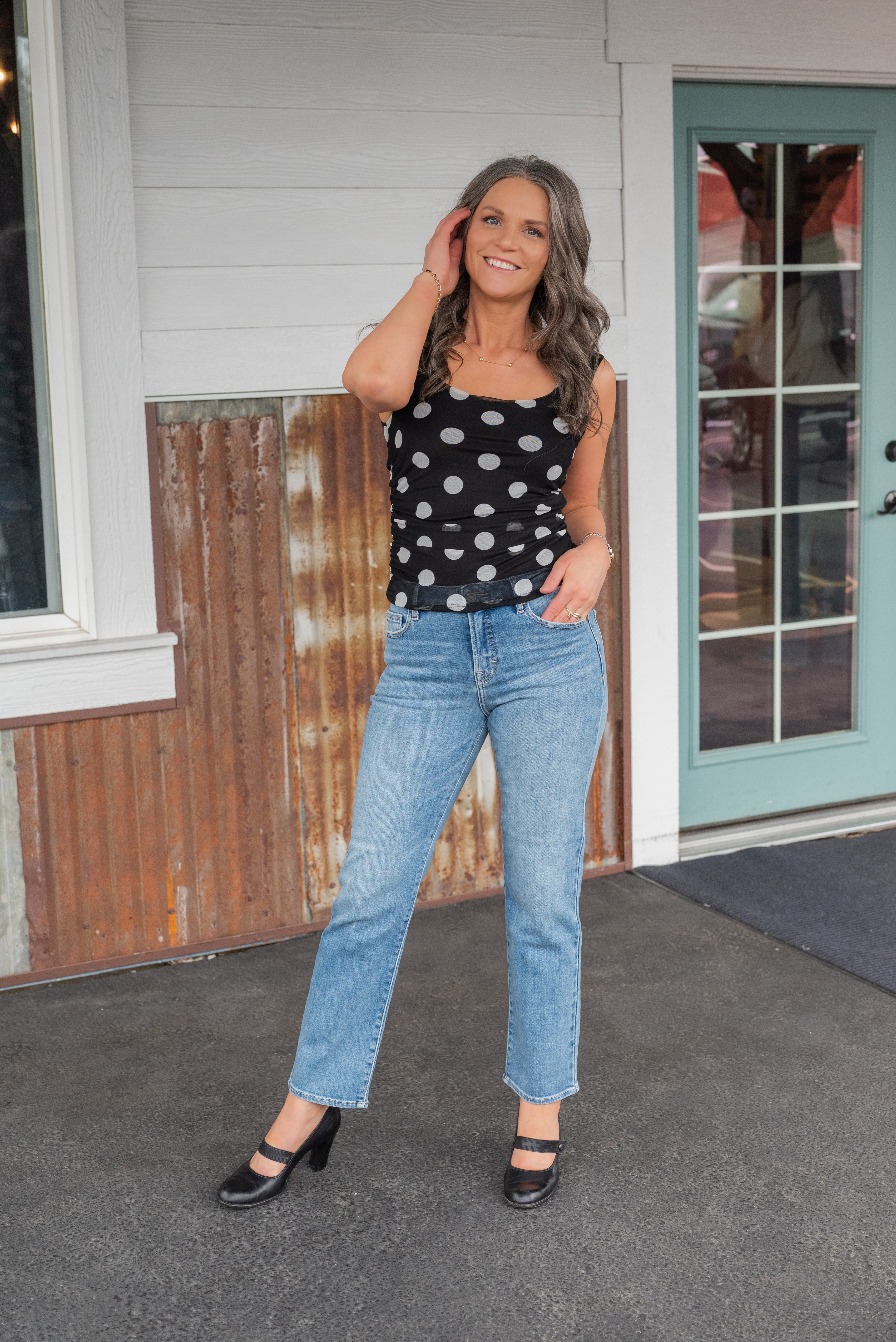LINDSEY POLKADOT TOP