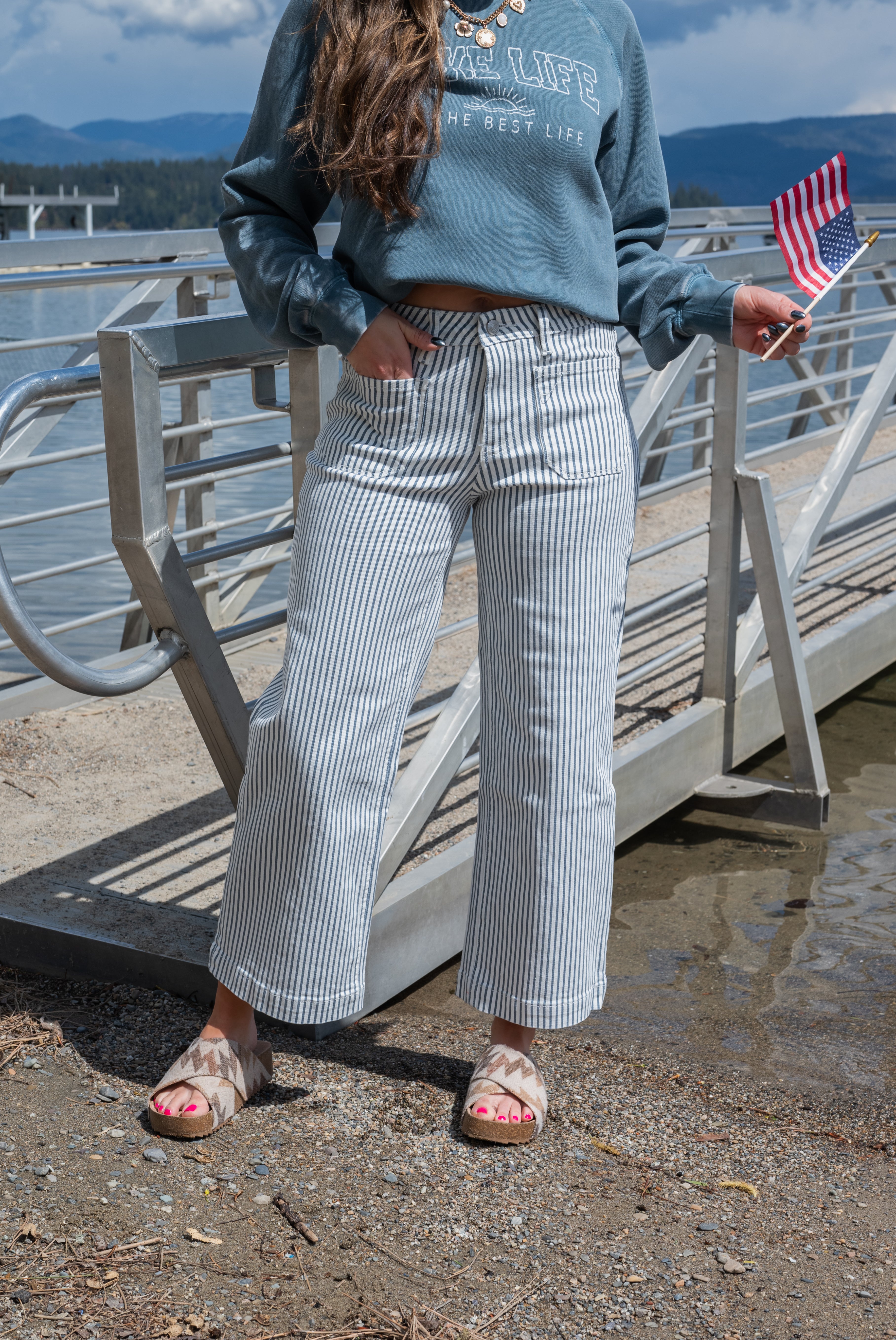 STRIPE HR CROP WIDE