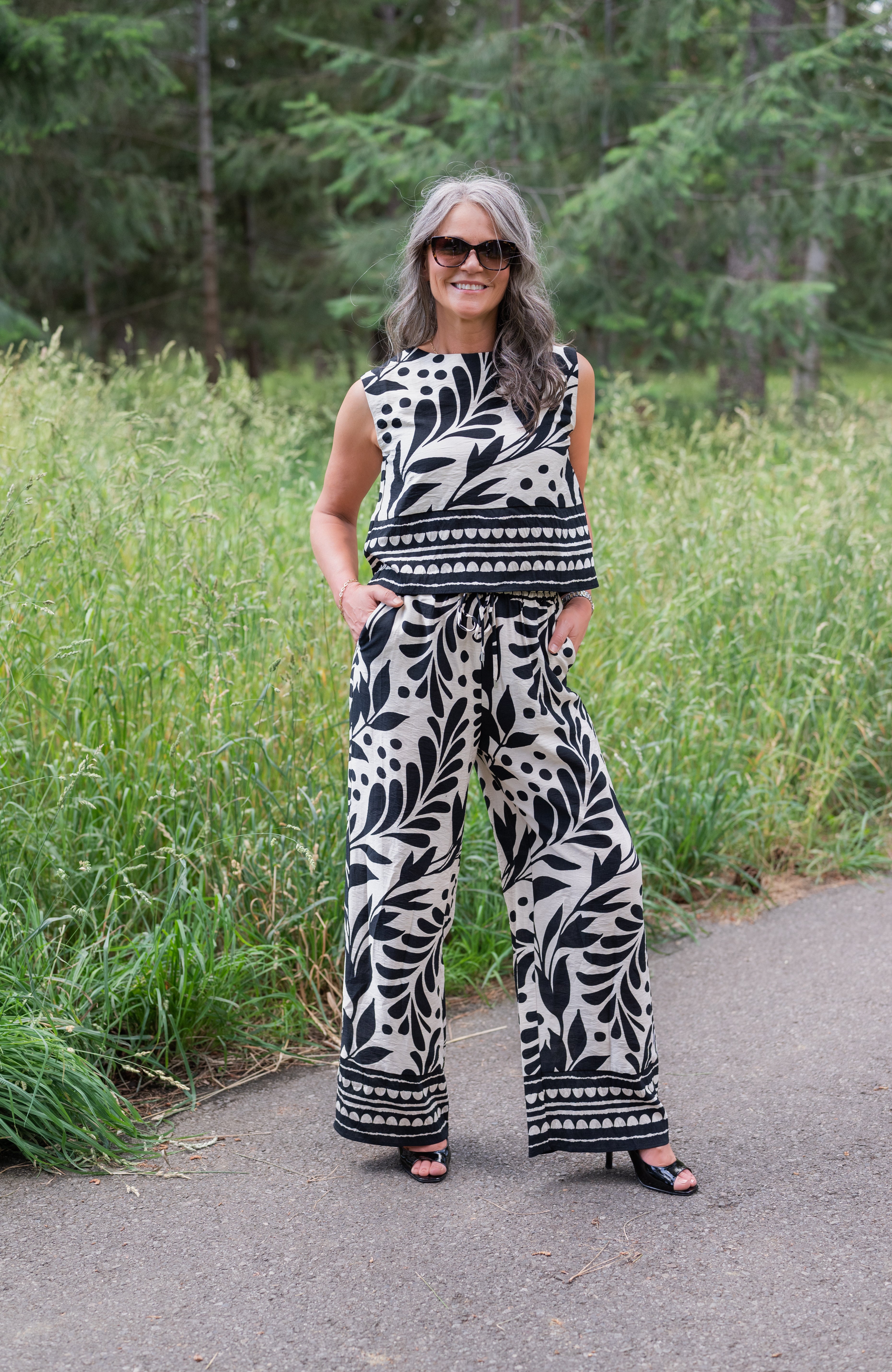 BORDER WIDE LEG PANT