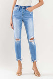 AT THIS RUNWAY HIGH RISE CROP SKINNY